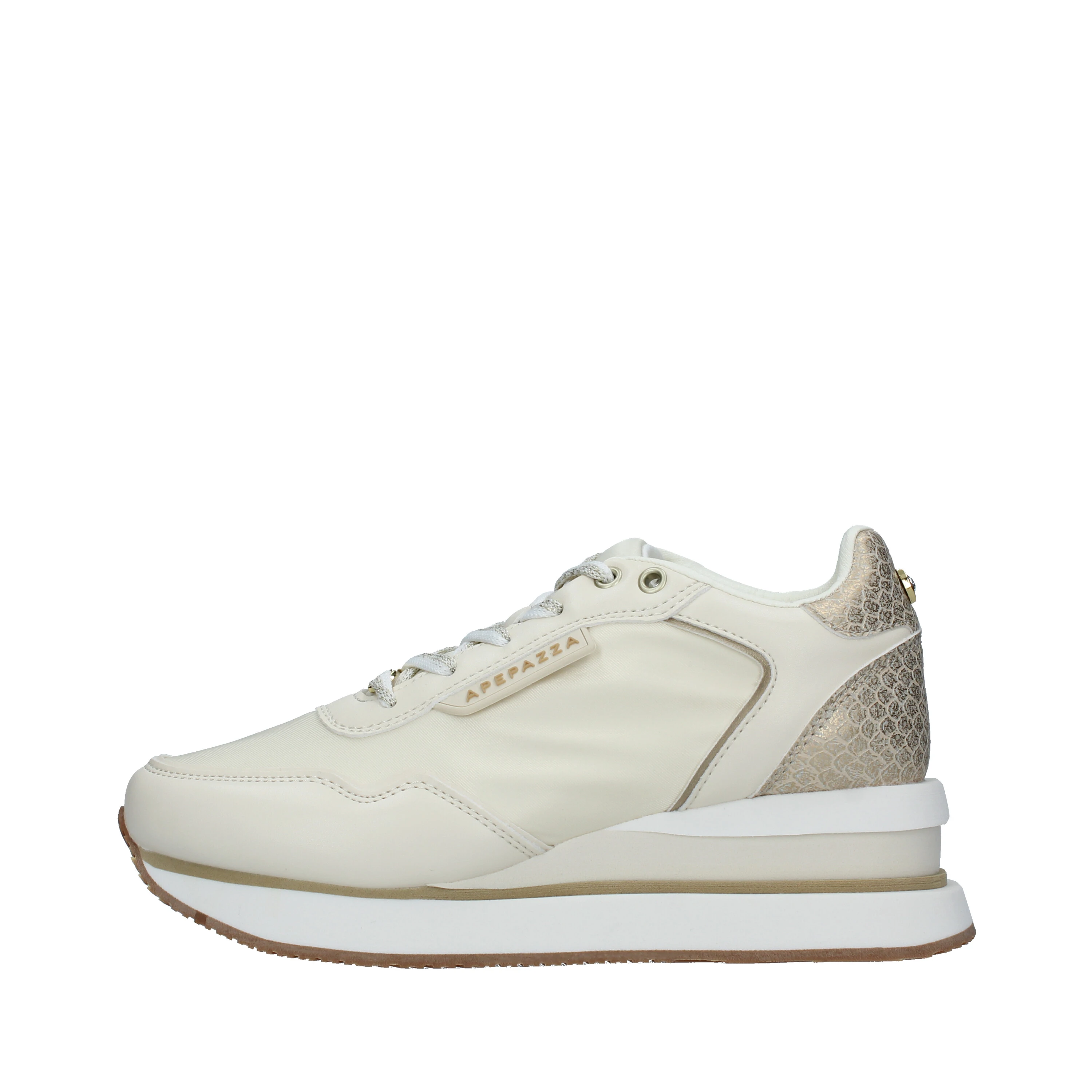 SNEAKERS PLATFORM MULTICOLORE CON LOGO MARGHE DONNA BEIGE