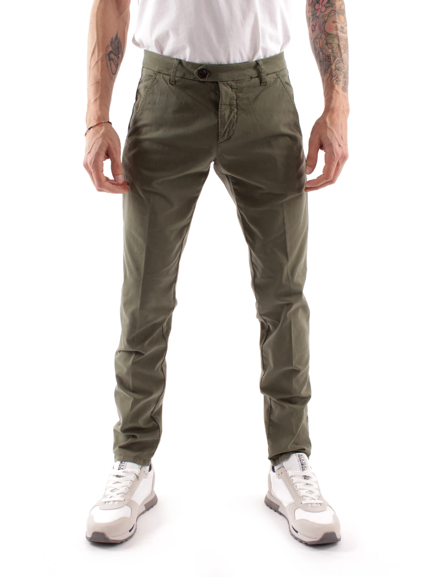 PANTALONI CHINO NEW ROLF UOMO VERDE