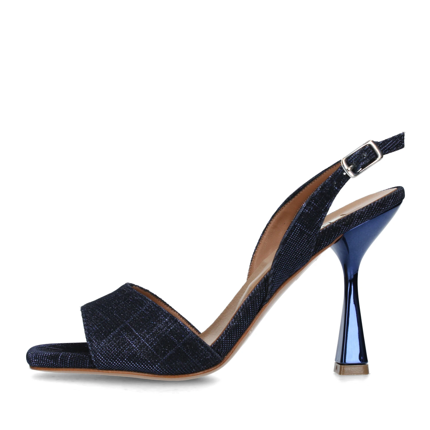 SANDALI TACCO ALTO CON BRILLANTINI DONNA BLU