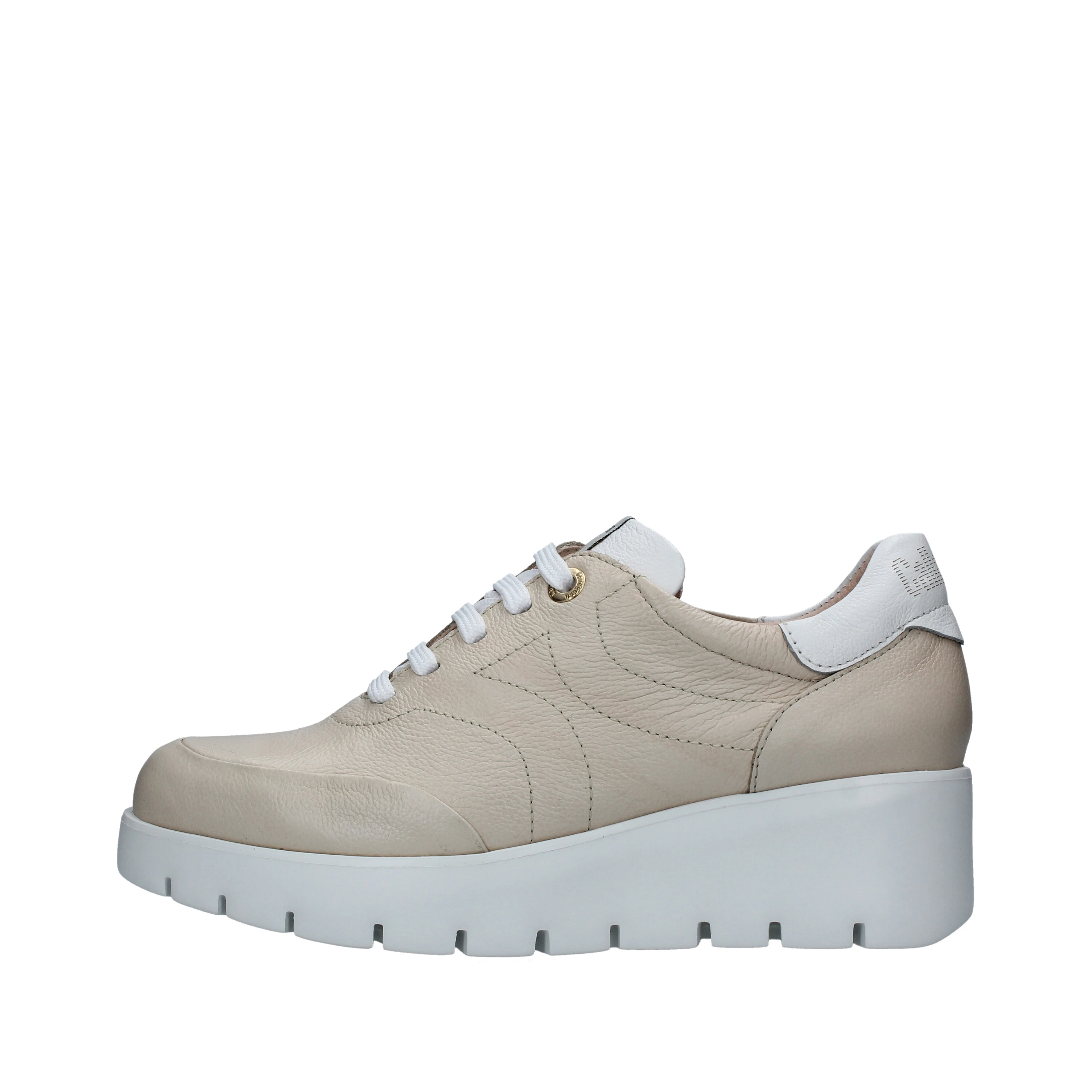 SNEAKERS PLATFORM CON LOGO POSTERIORE DONNA BEIGE