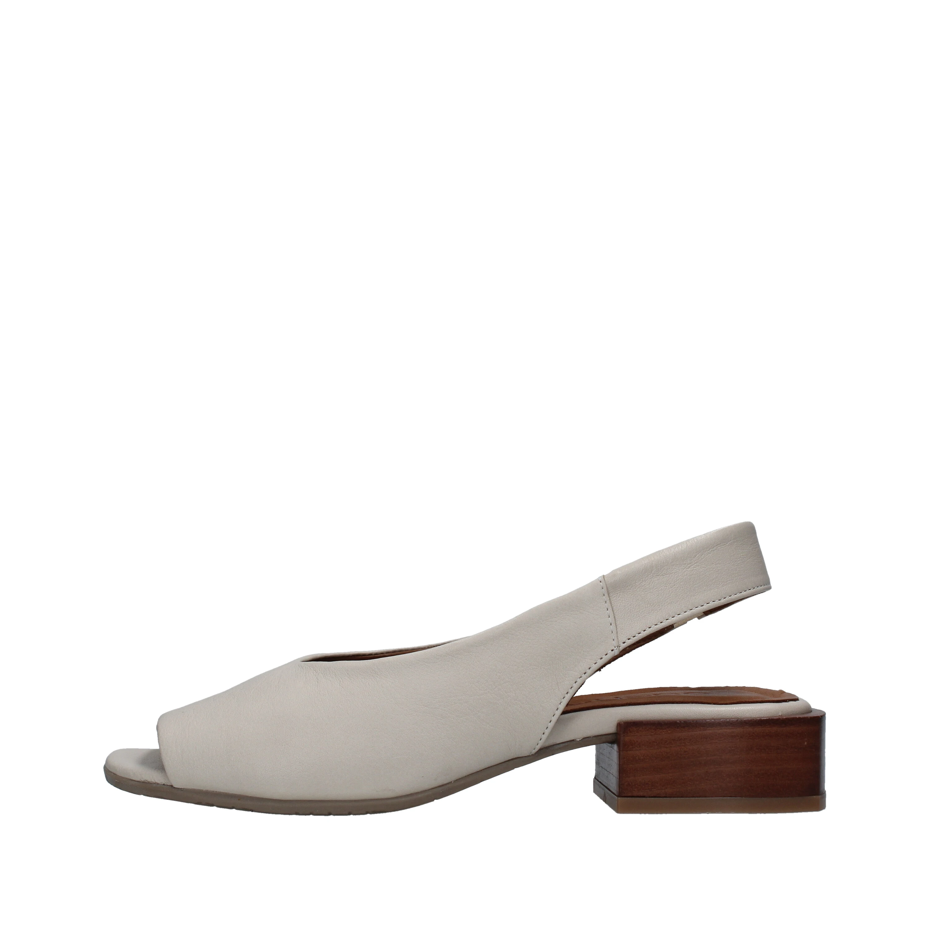 SANDALI TACCO BASSO CON CINTURINO ELASTICO DONNA BEIGE