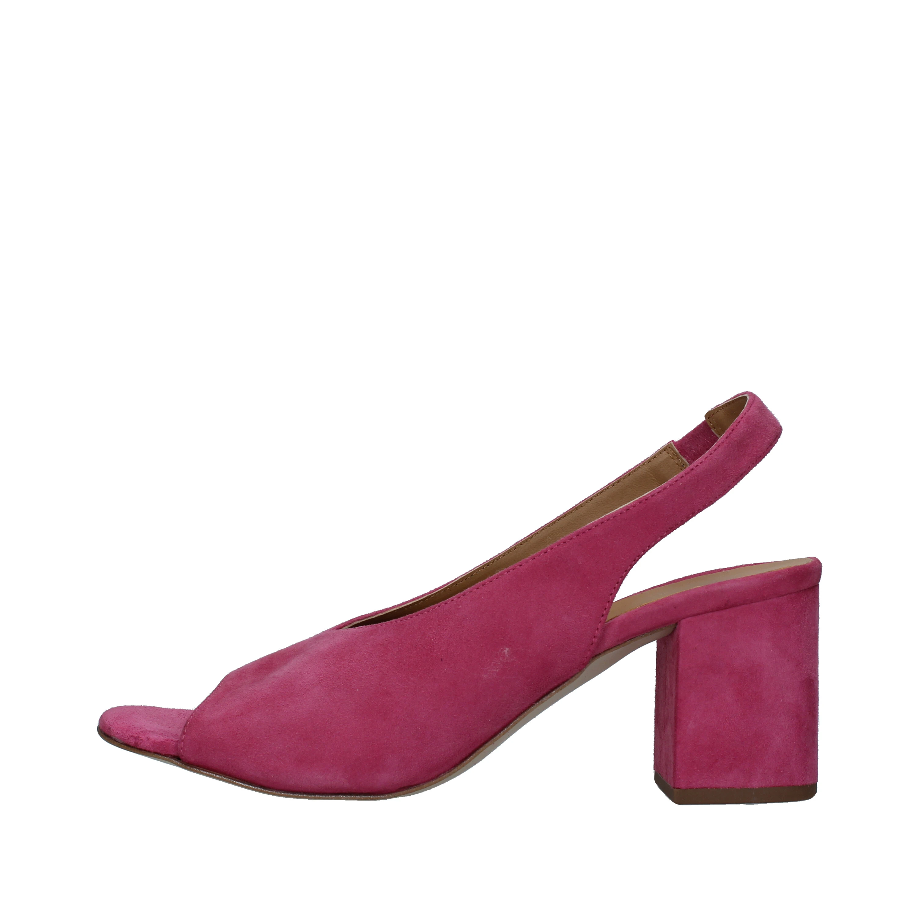 SANDALI TACCO ALTO IN PELLE CON CINTURINO DONNA FUCSIA