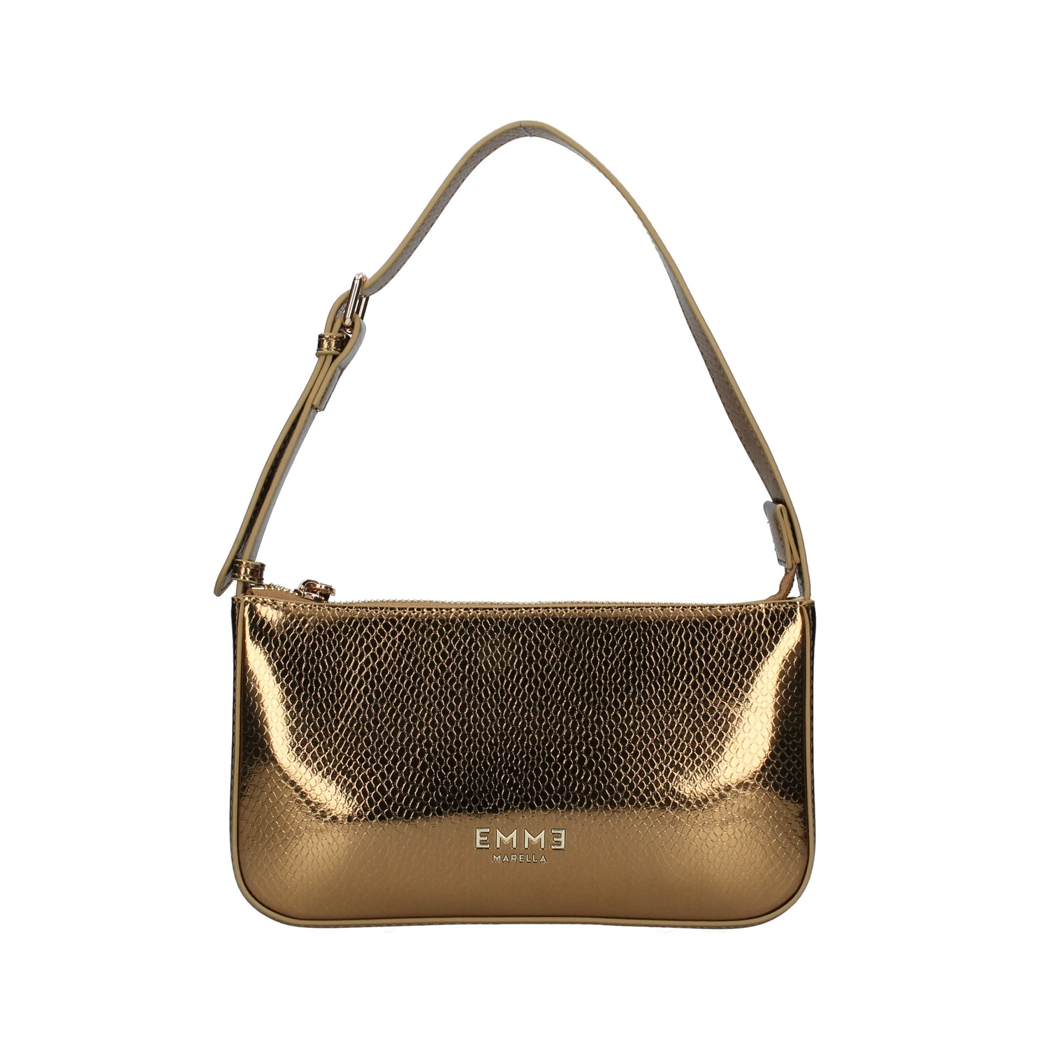 BORSA A SPALLA EFFETTO METALLIZZATO DONNA BRONZO