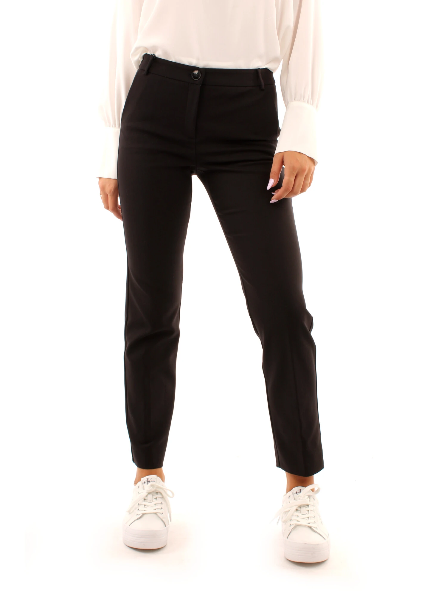 PANTALONI CHINO DONNA NERO