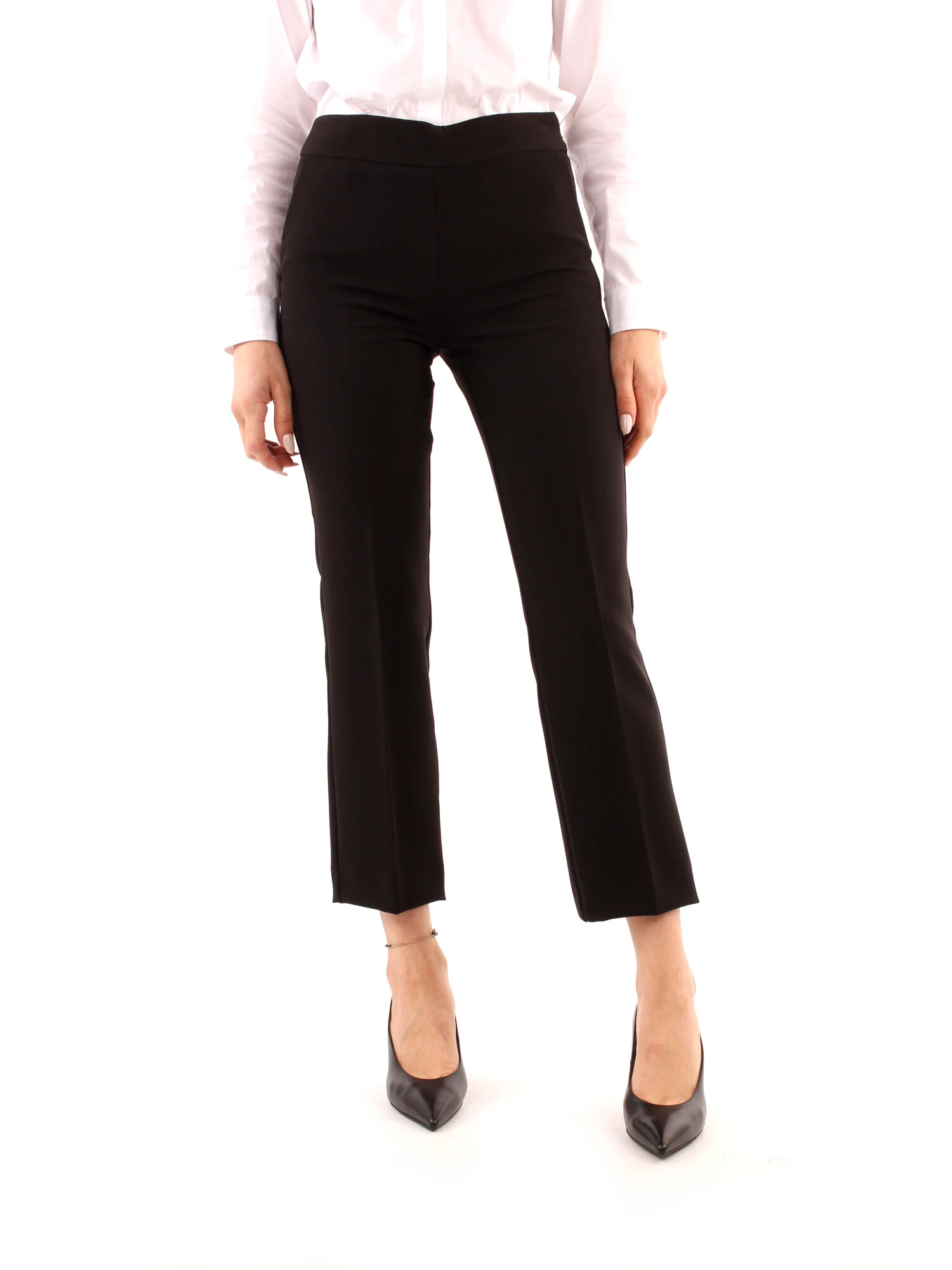 PANTALONI CROPPED DONNA NERO