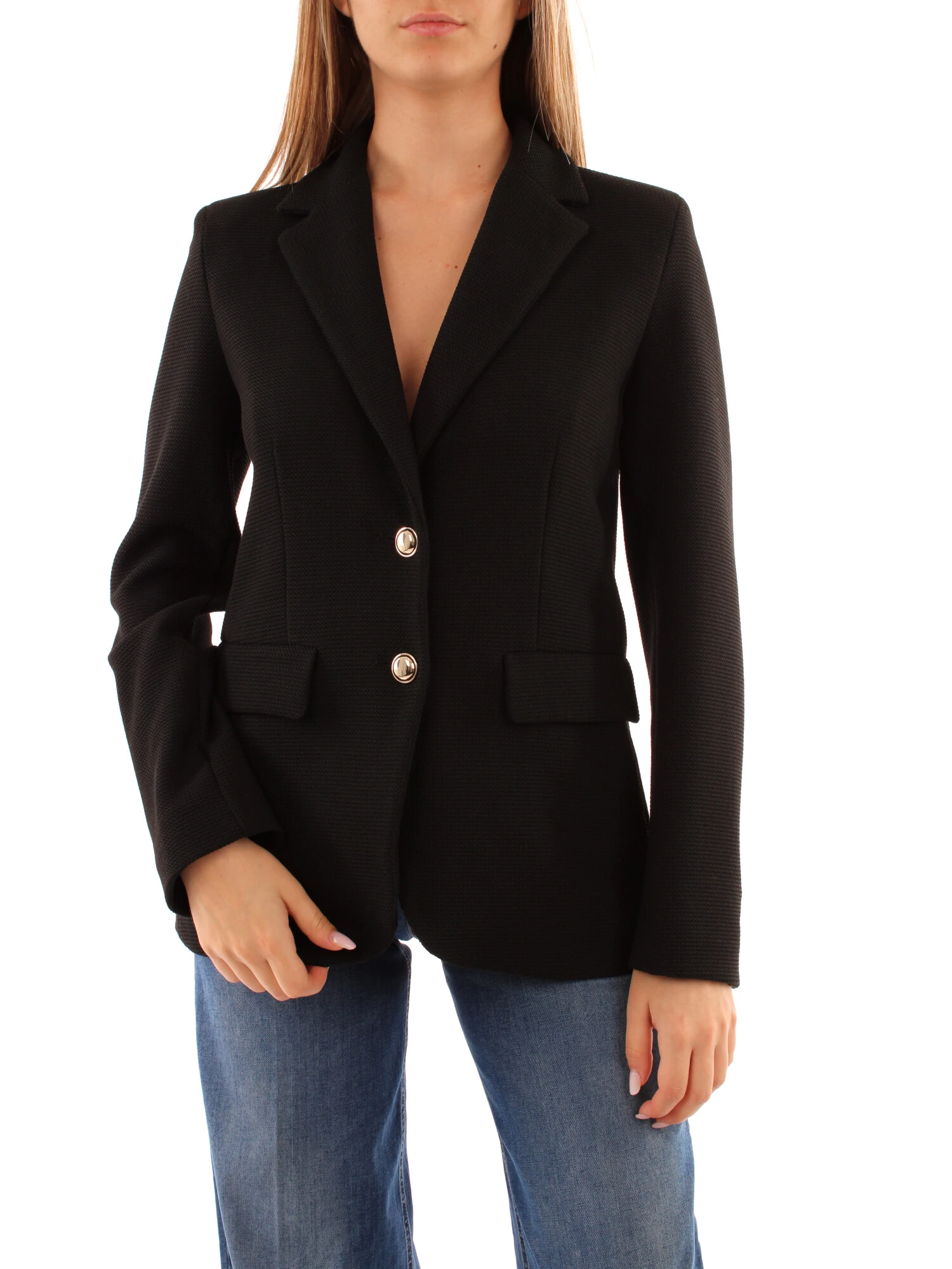 Giacca blazer monopetto Donna, Nero