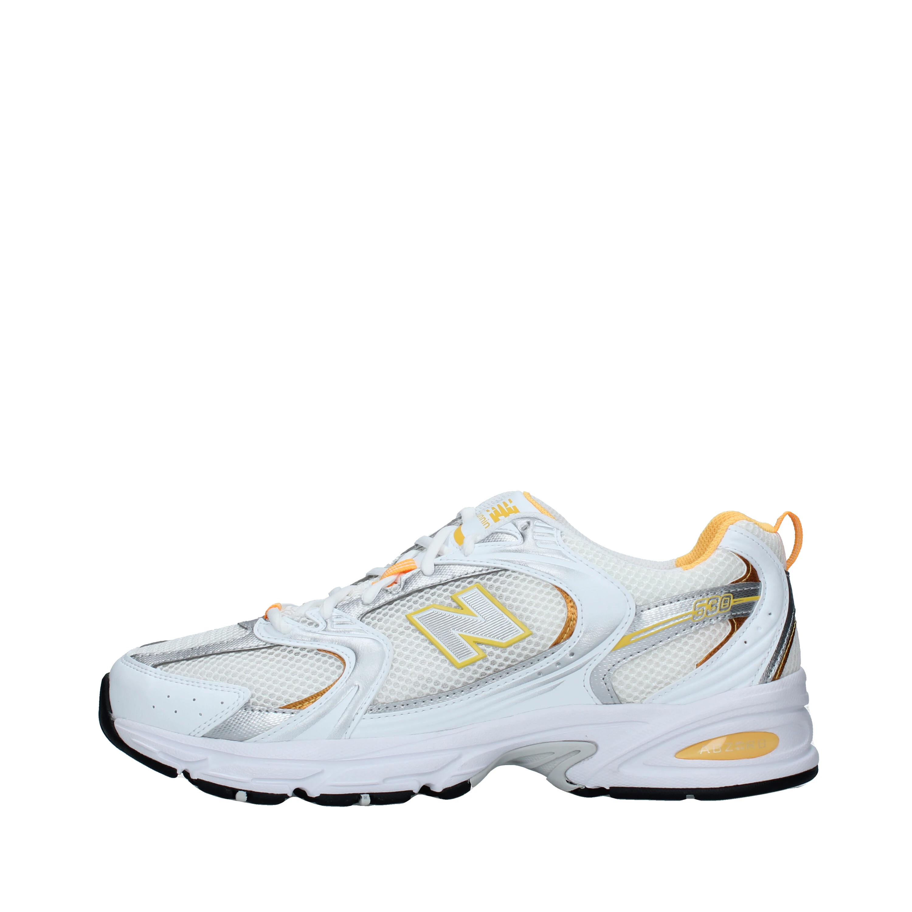 SNEAKERS BASSE IN RETE 530 CON INSERTI ARANCIO UNISEX BIANCO