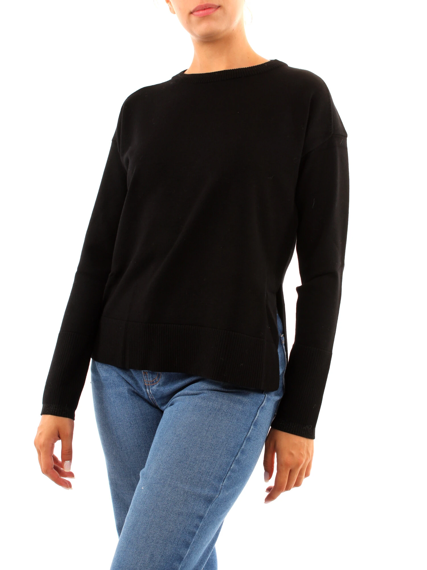 MAGLIA GIROCOLLO MONOCHROME DONNA NERO