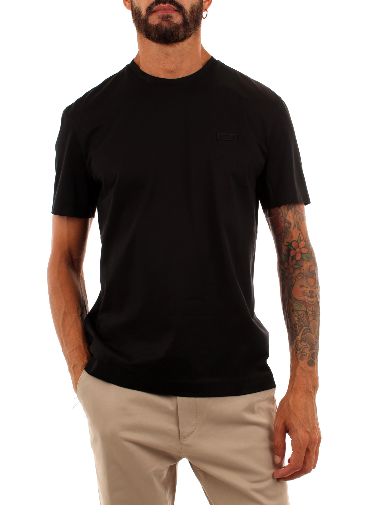 T-SHIRT MANICA CORTA CON MINI LOGO UOMO NERO