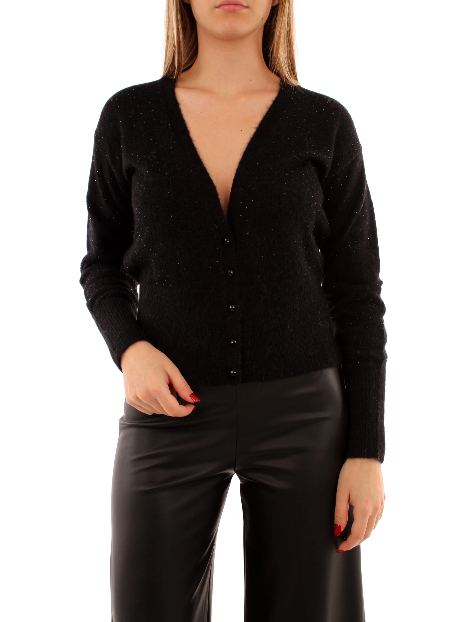 Cardigan nero clearance lana