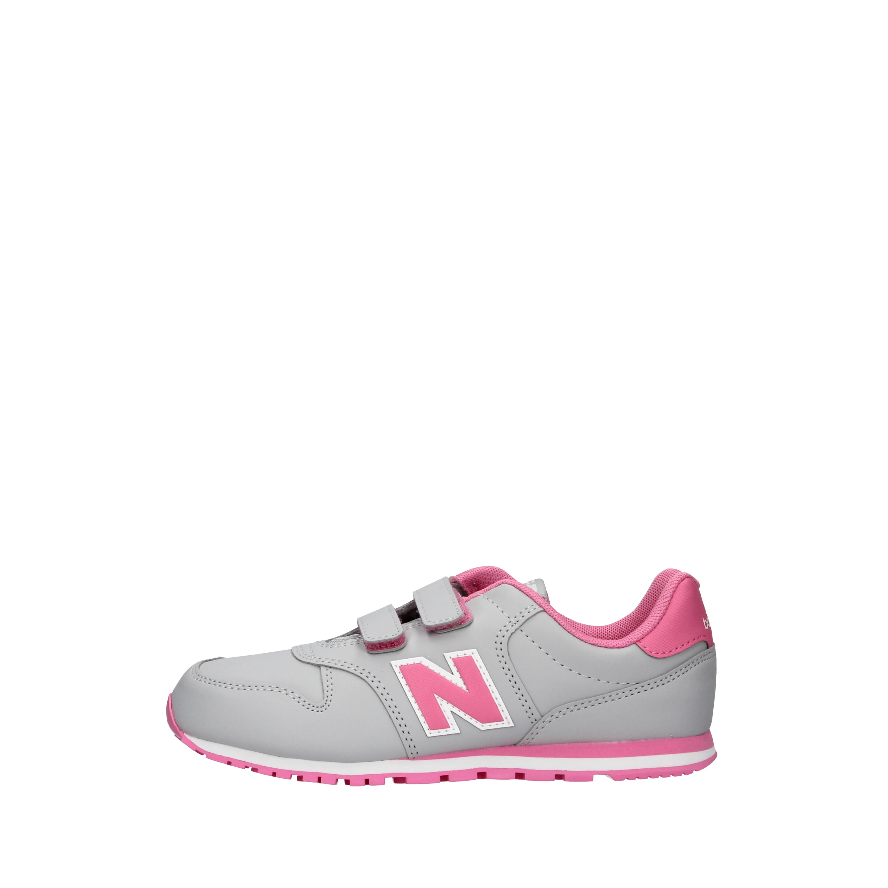 SNEAKERS 500 CON DOPPIO STRAPPO BAMBINA GRIGIO E ROSA