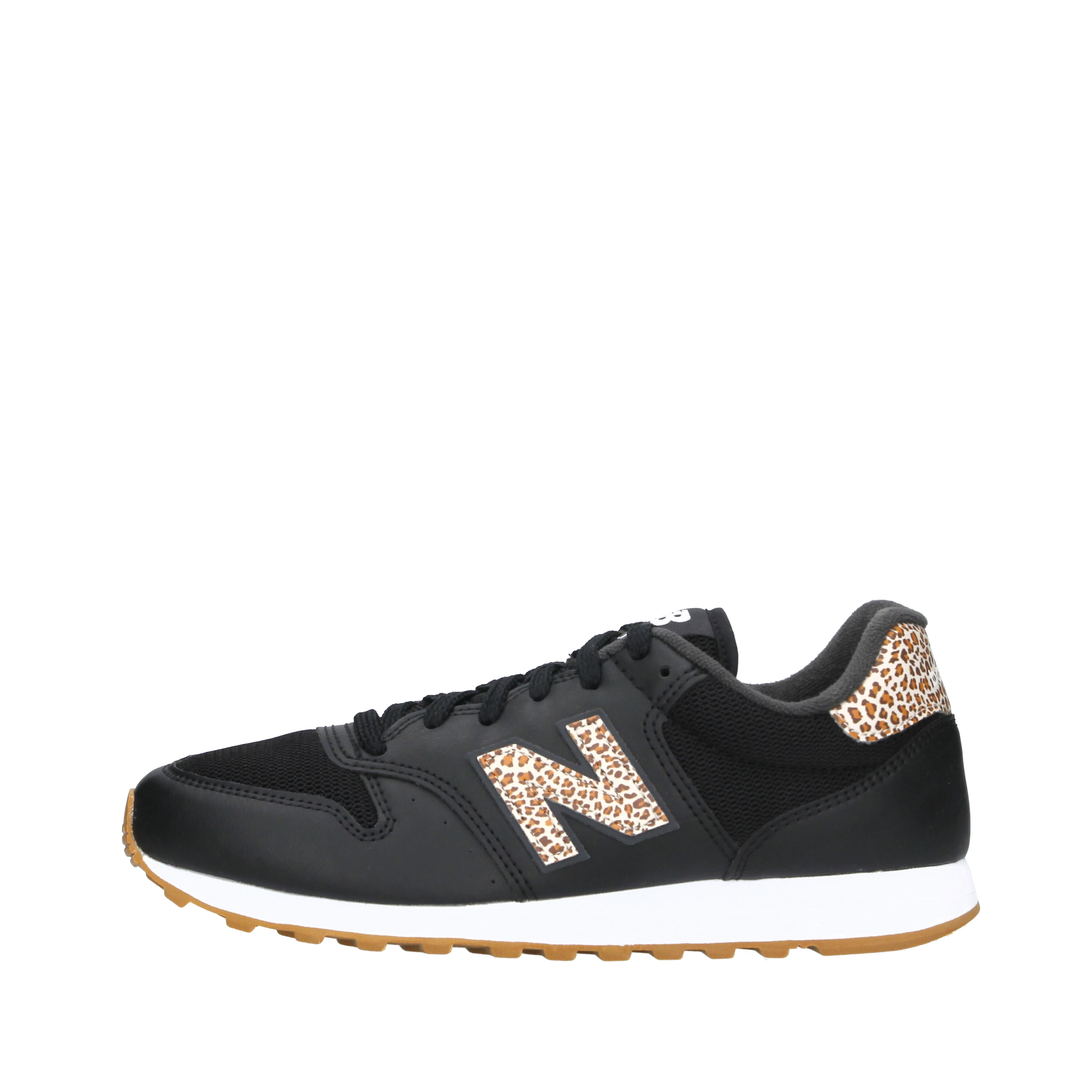 SNEAKERS BASSE 500 CON LOGO LEOPARDATO DONNA NERO