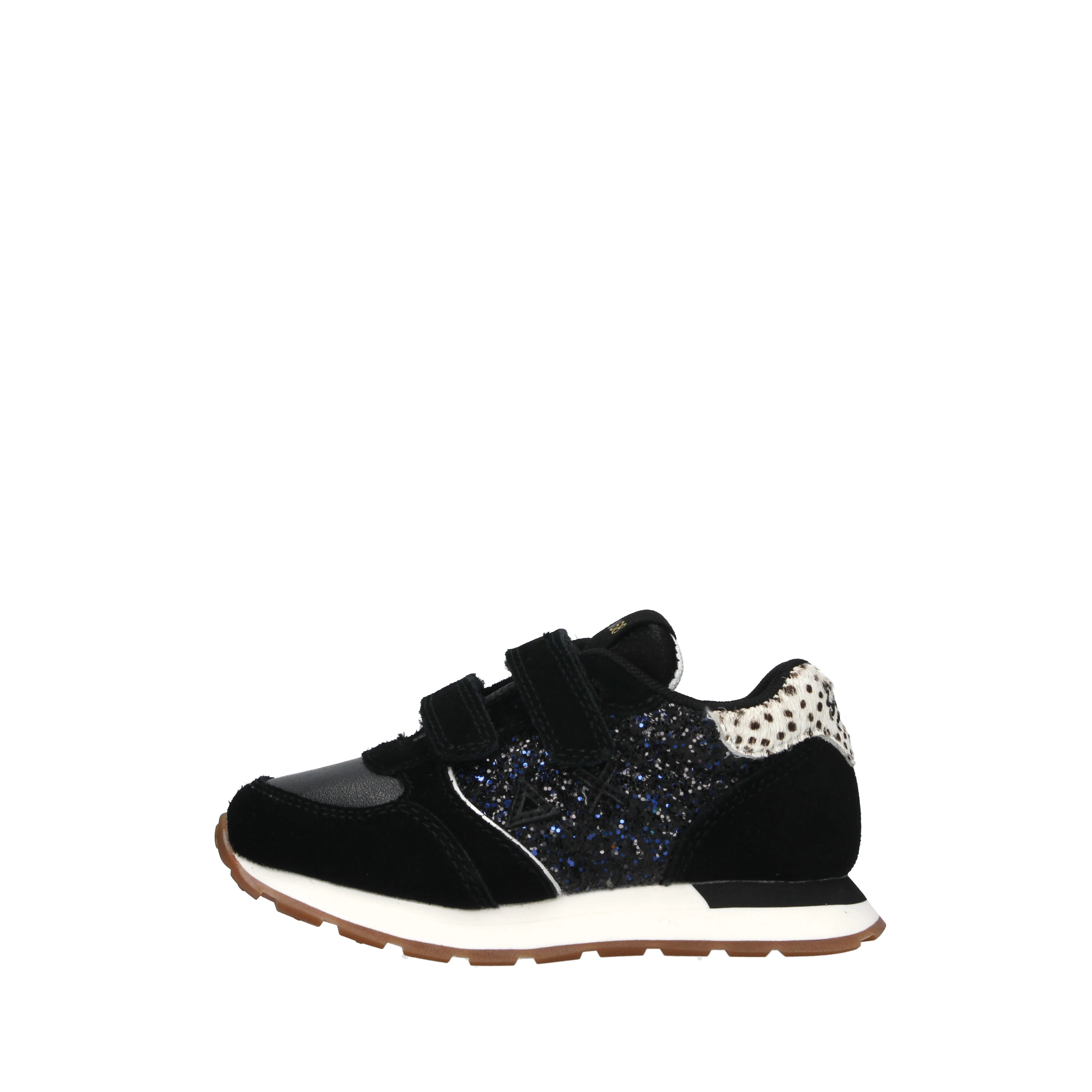 SNEAKERS KELLY BIG GLITTER CON STRAPPO BAMBINA NERO