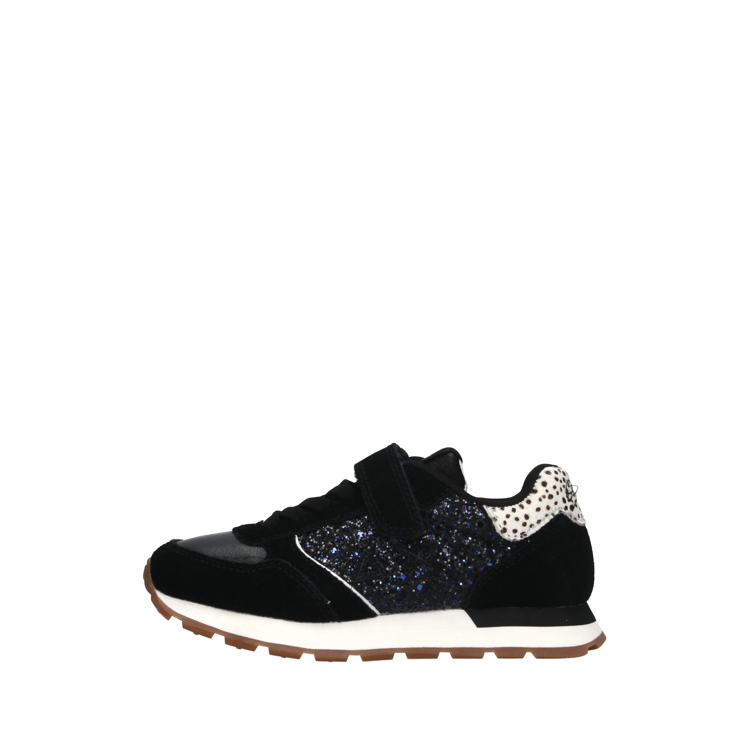 SNEAKERS KELLY BIG GLITTER CON STRAPPO BAMBINA NERO