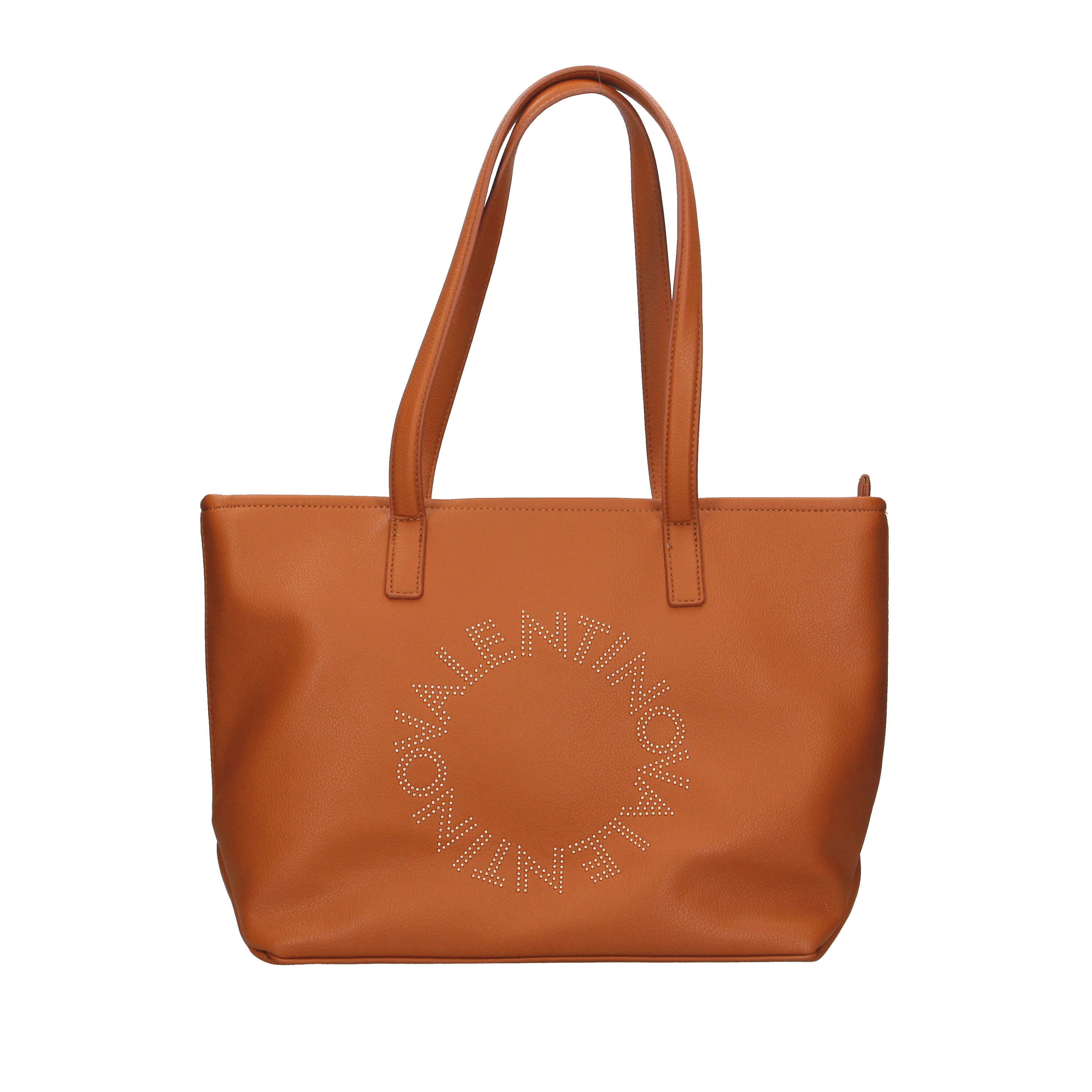 BORSA A SPALLA CON LOGO BORCHIATO DONNA CUOIO