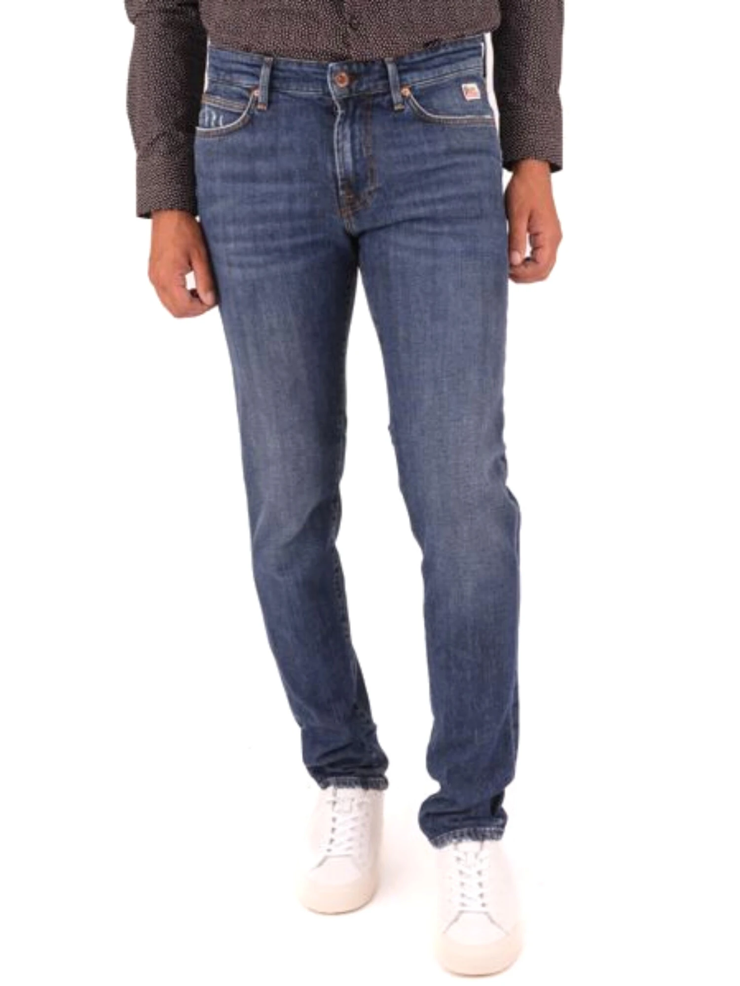 JEANS SLIM FIT IN COTONE UOMO BLU