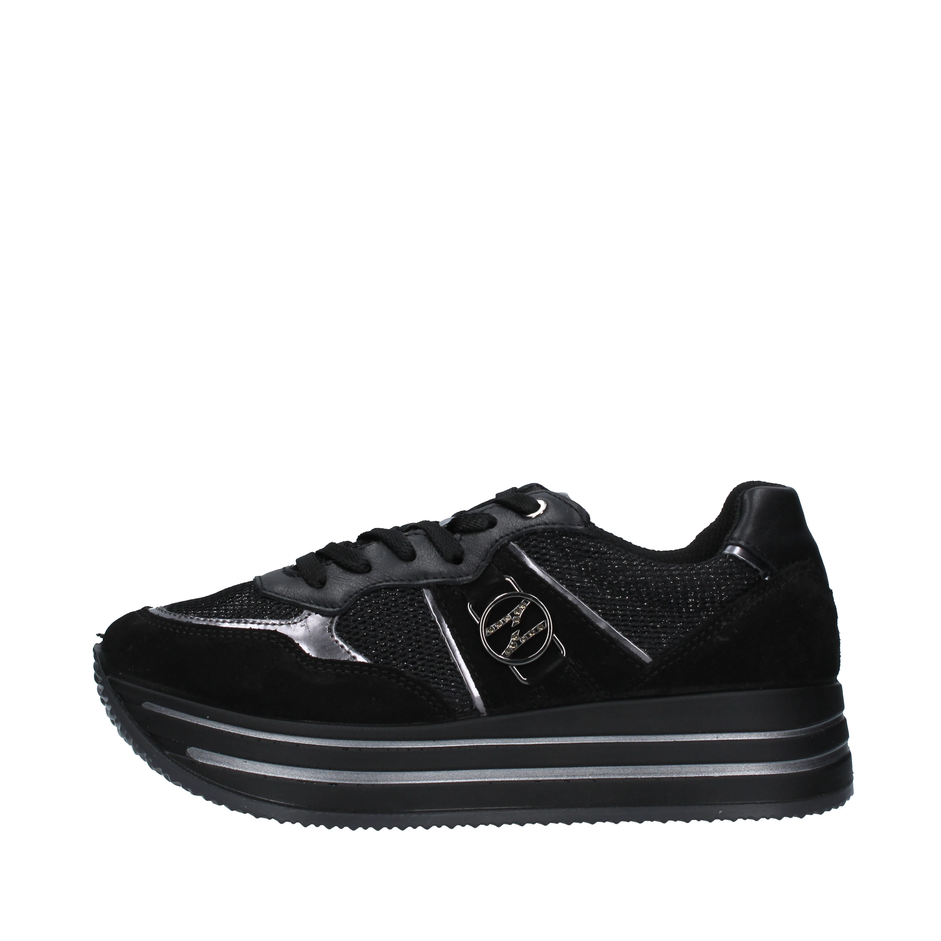 SNEAKERS CON LOGO DORATO DONNA  NERO