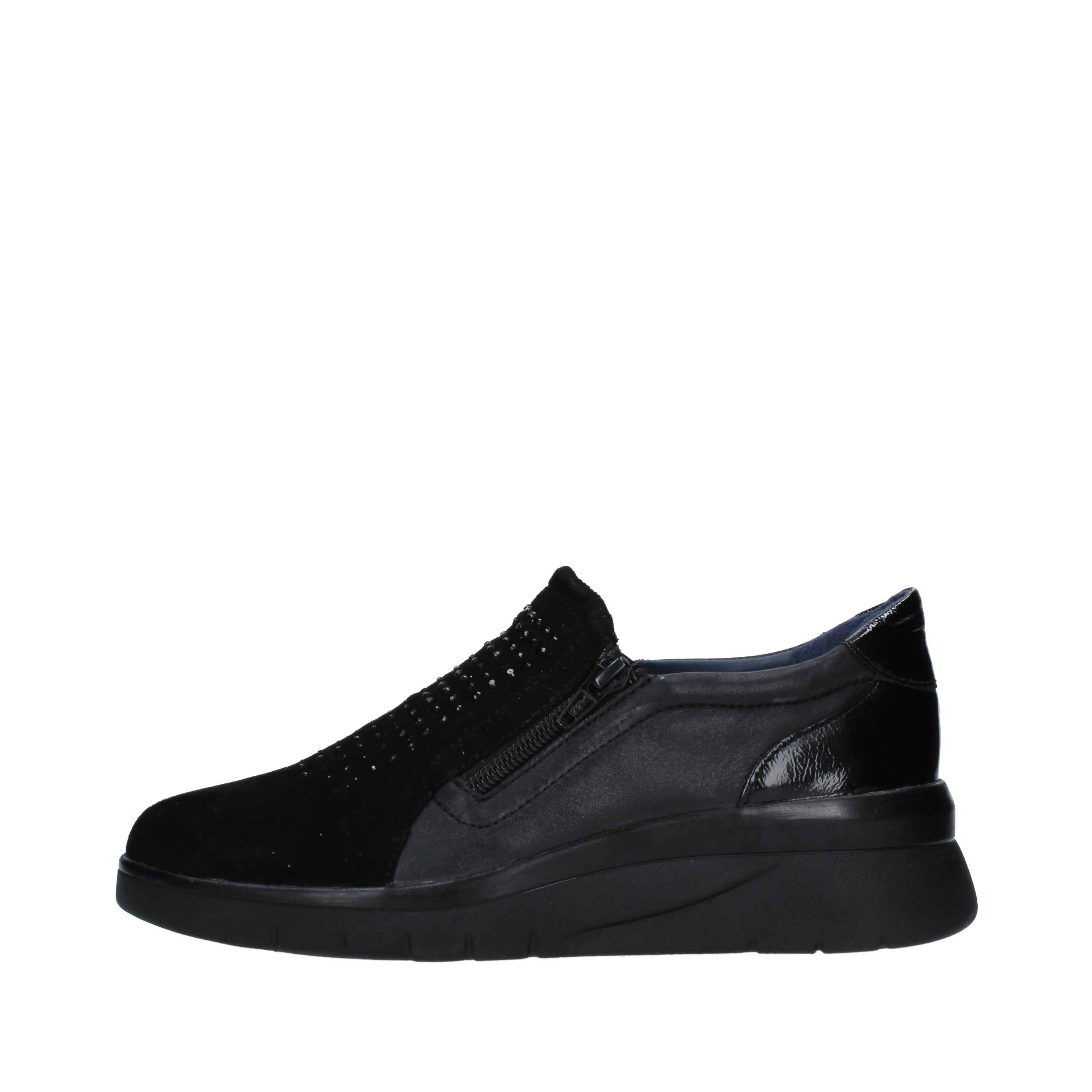 SNAKERS SLIP ON CON BRILLANTINI DONNA NERO