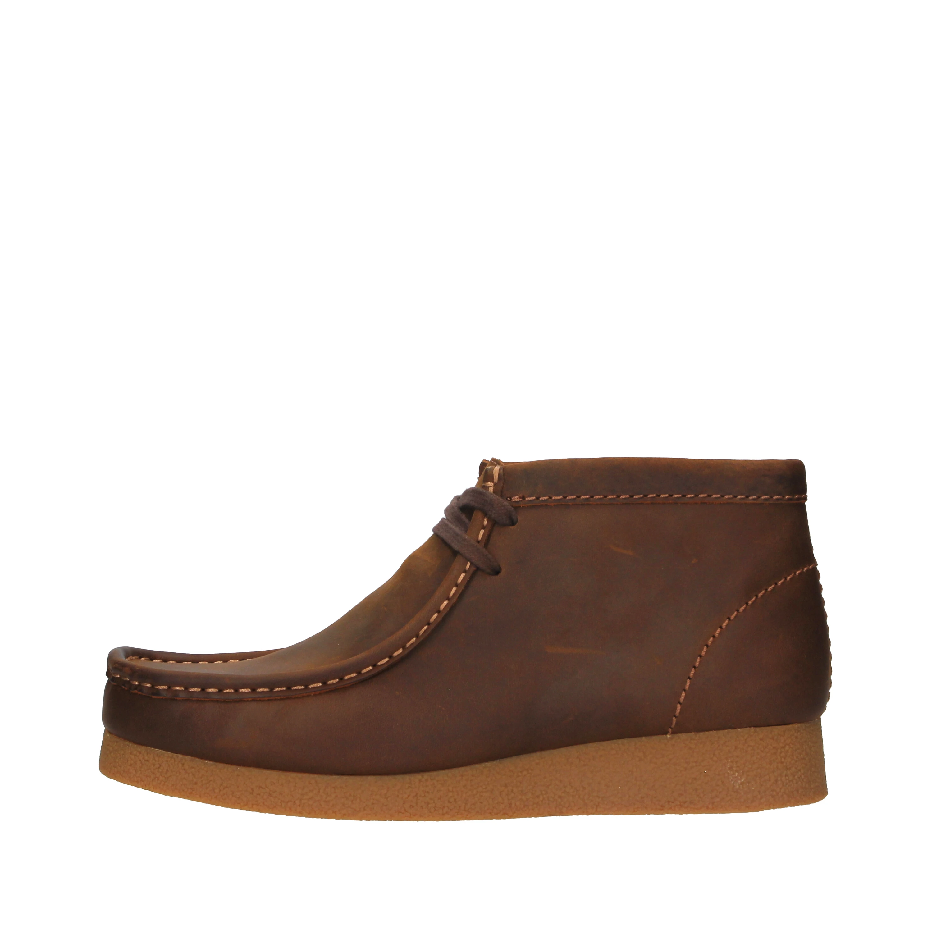 STIVALETTI WALLABEE EVO BT IN PELLE UOMO MARRONE