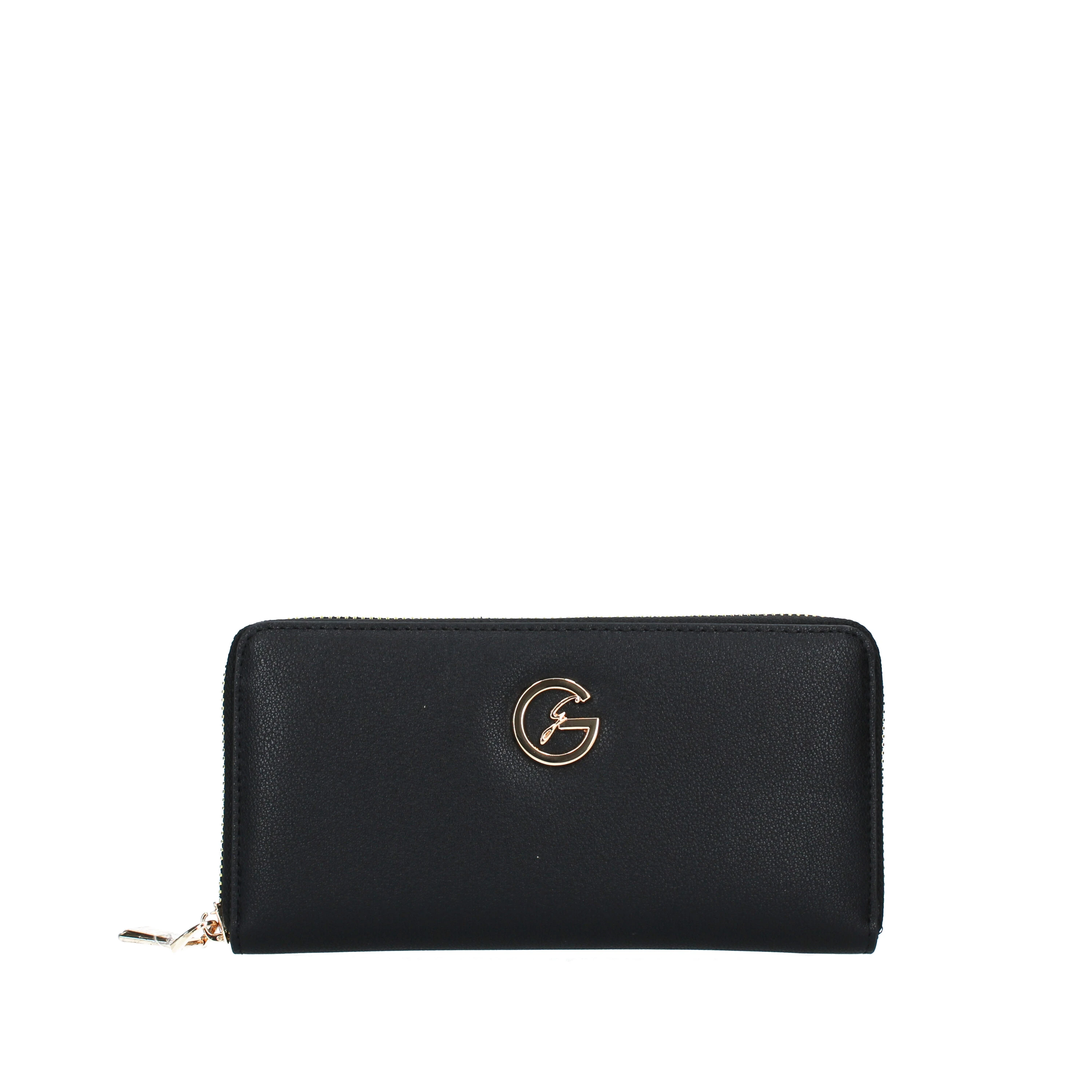 PORTAFOGLIO LADY GRANDE CON LOGO DONNA NERO