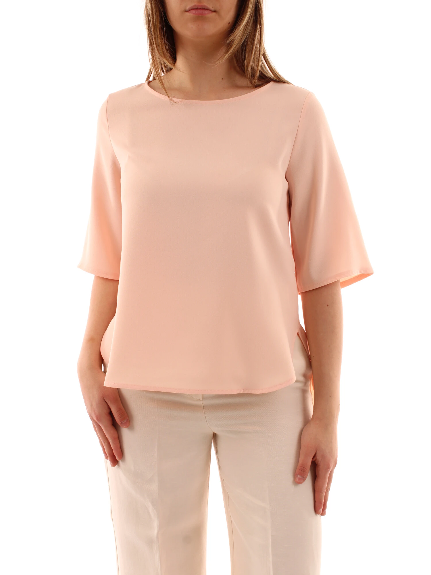 BLUSA CON MANICHE A TRE QUARTI DONNA ROSA