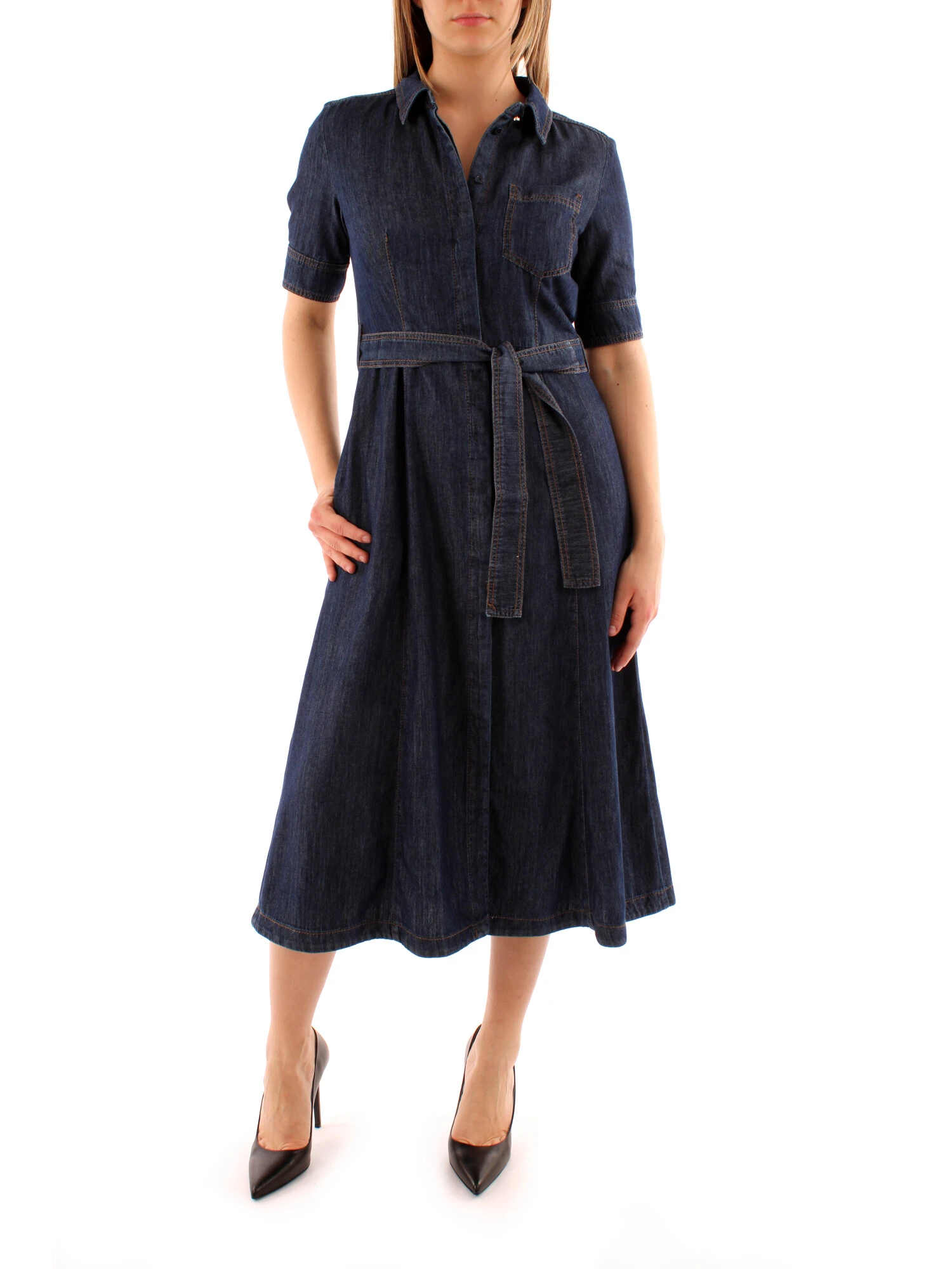 VESTITO CHEMISIER IN DENIM DONNA BLU