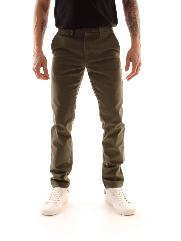 PANTALONI CHINO SLIM FIT UOMO VERDE