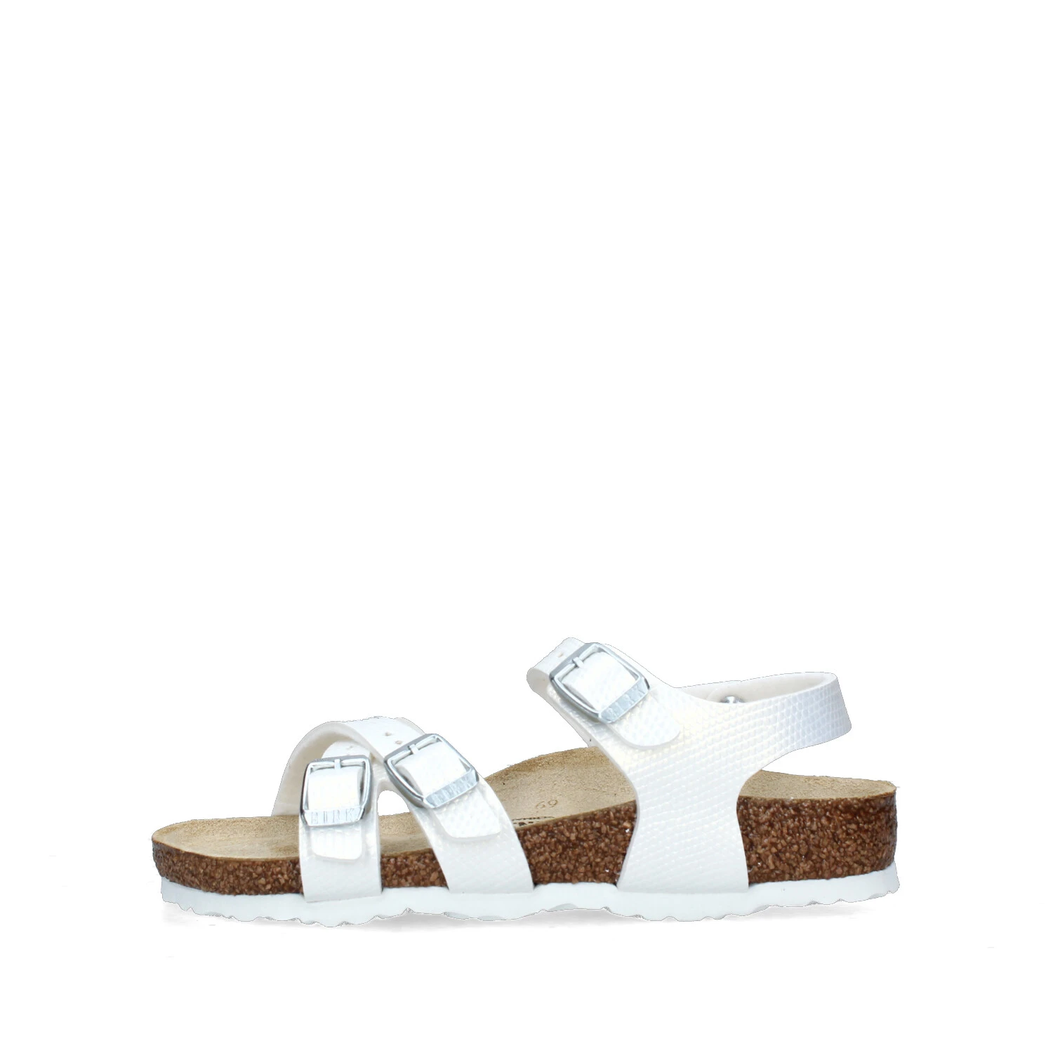 Birkenstock SANDALI BASSI KUMBA CON SOLETTA SCAMOSCIATA BAMBINA BIANCO Step By Step Shop