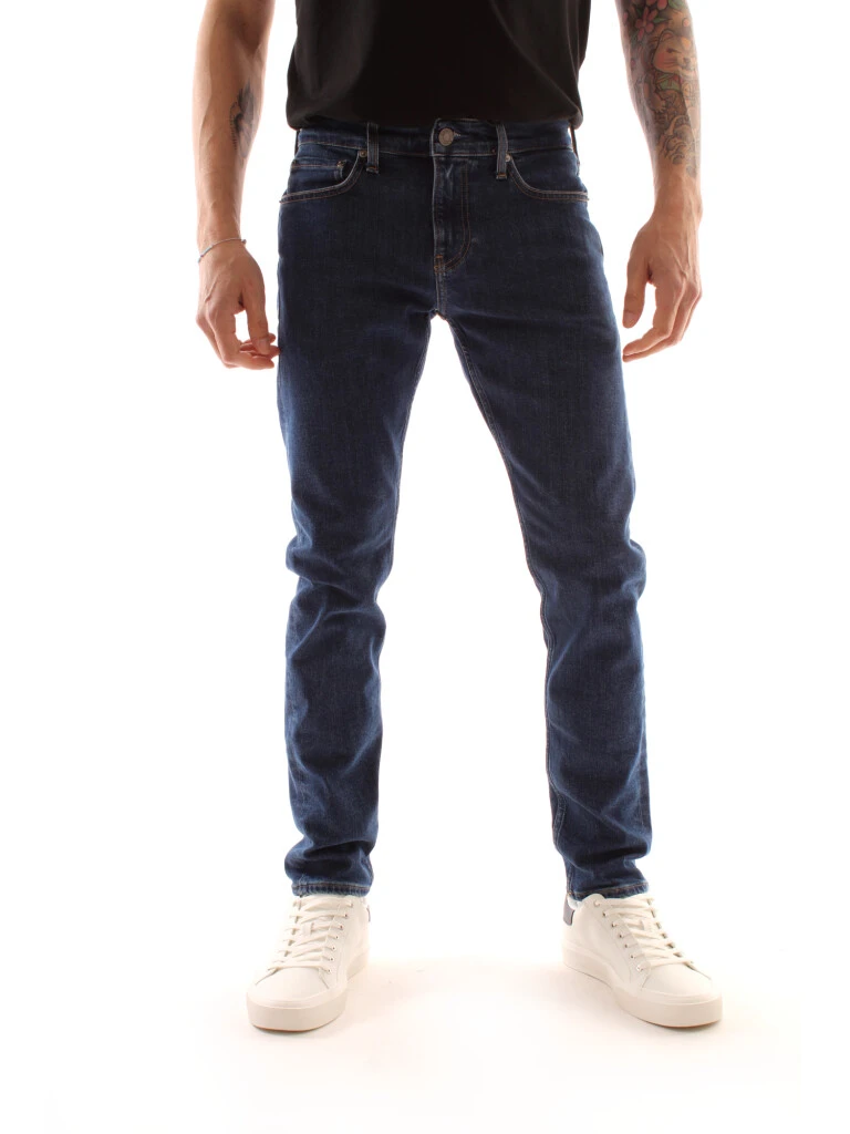 JEANS SLIM FIT IN DENIM IN MISTO COTONE UOMO BLU