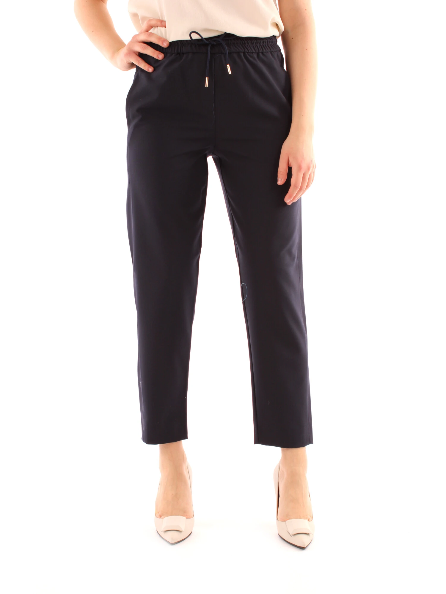 PANTALONI JOGGERS CON ELASTICO IN VITA DONNA BLU