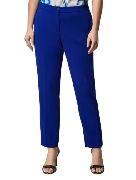 PANTALONI CHINO VITA ALTA DONNA BLU