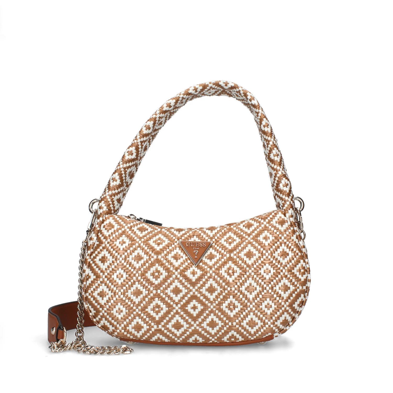 BORSA A SPALLA RIANEE HOBO BICOLORE DONNA BIANCO CUOIO