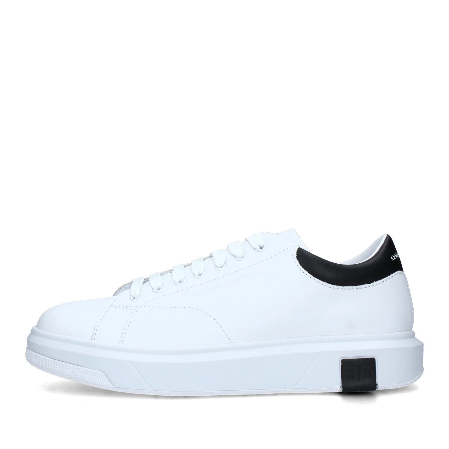 SNEAKERS BASSE CON LOGO IMPRESSO UOMO BIANCO NERO