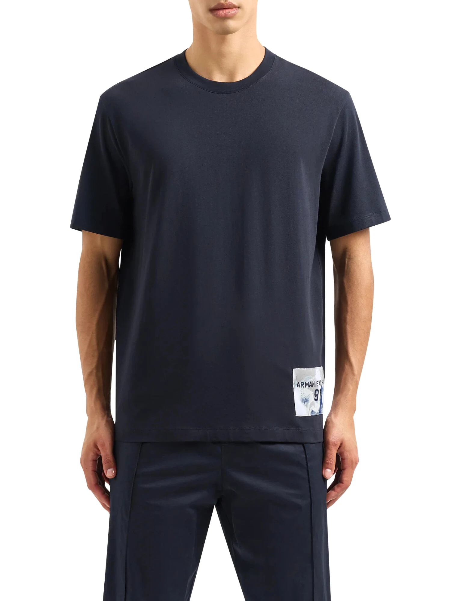 T-SHIRT MANICA CORTA CON LOGO SUL FIANCO UOMO BLU