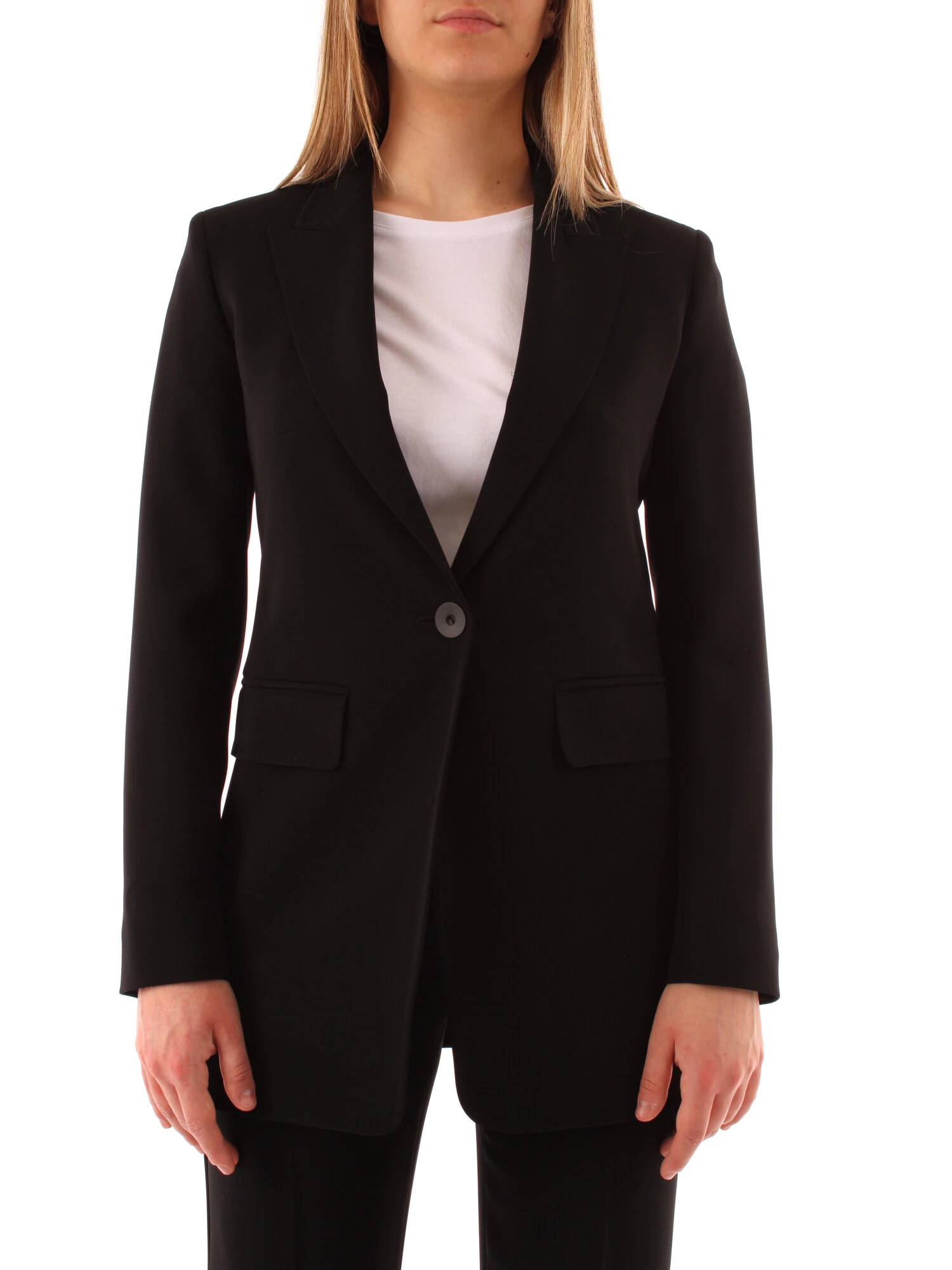 GIACCA BLAZER MONOPETTO CON BOTTONE DONNA NERO