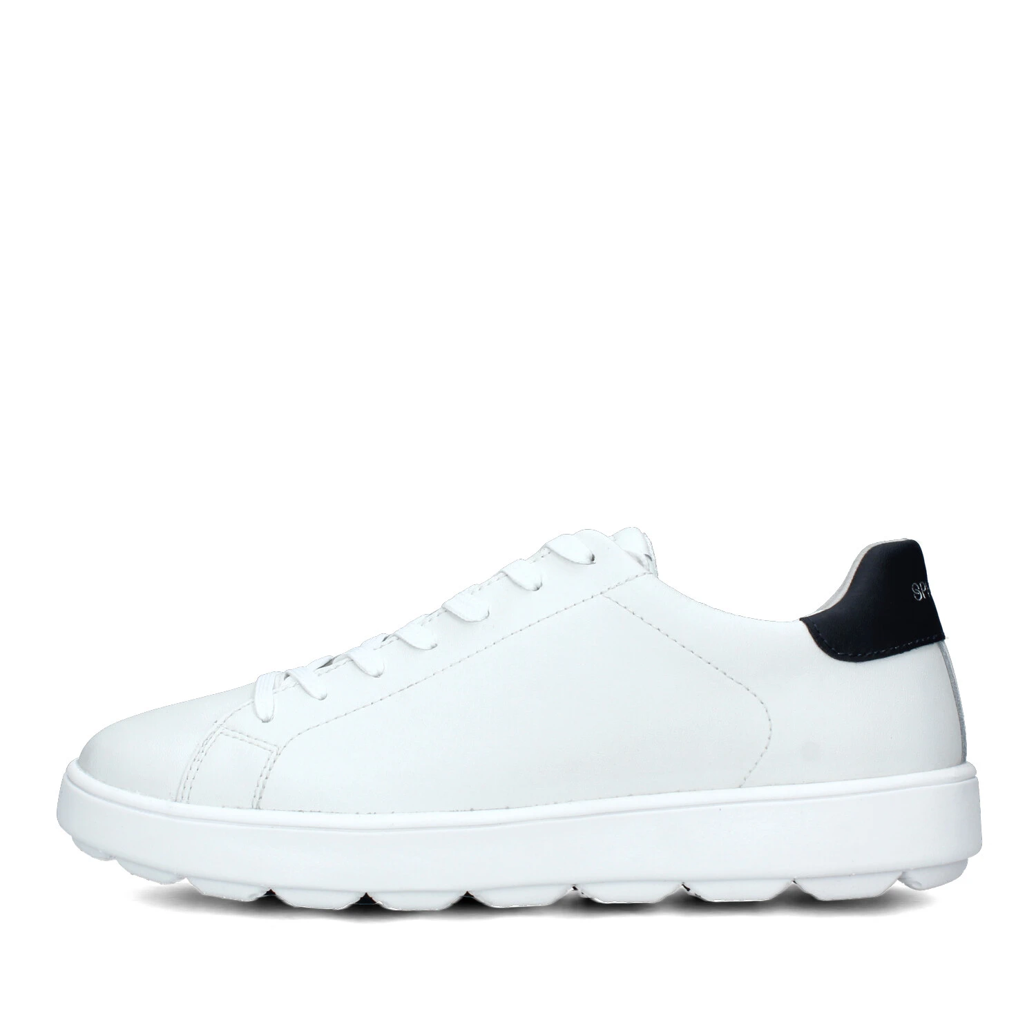 SNEAKERS BASSE SPHERICA CON TALLONE LOGATO UOMO BIANCO