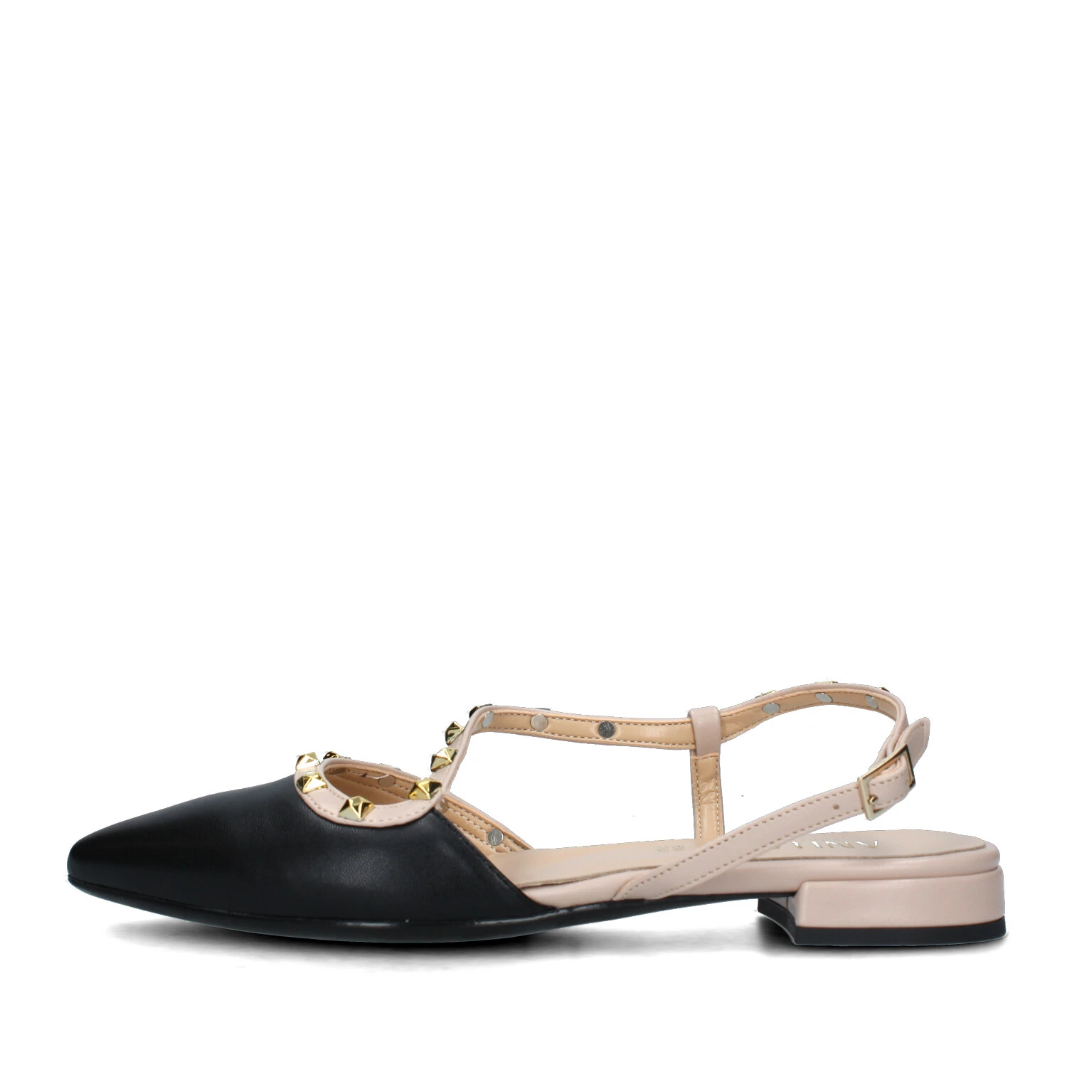 SLINGBACK CON BORCHIE DONNA NERO