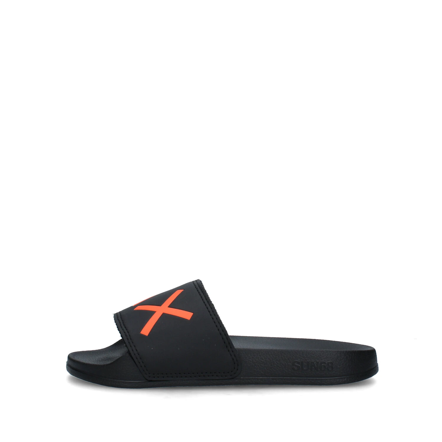 SANDALI MARE CON LOGO BAMBINO NERO ARANCIO