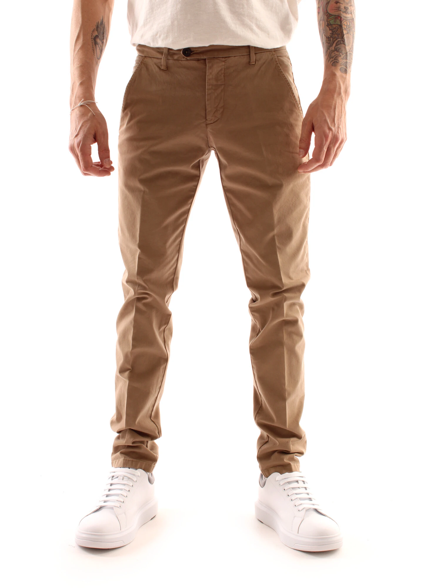 PANTALONI CHINO UOMO BEIGE