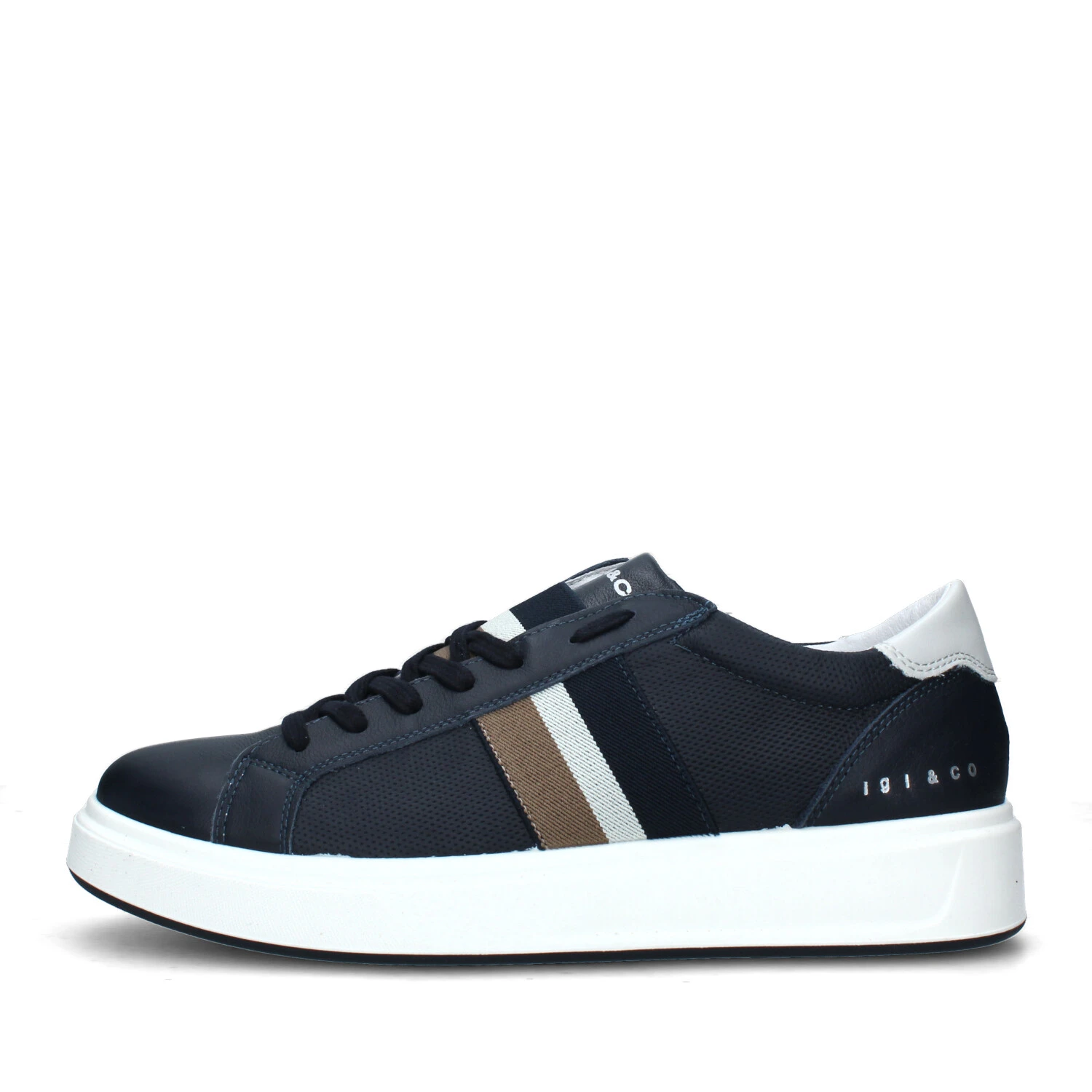 SNEAKERS BASSE CON BANDE UOMO BLU