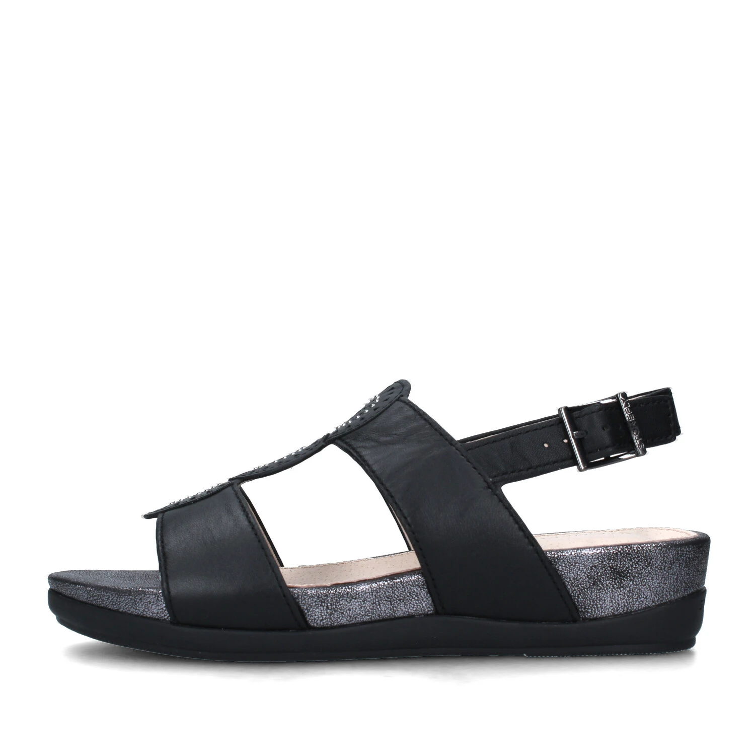 SANDALI CON ZEPPA EVE 30 DONNA BIANCO NERO