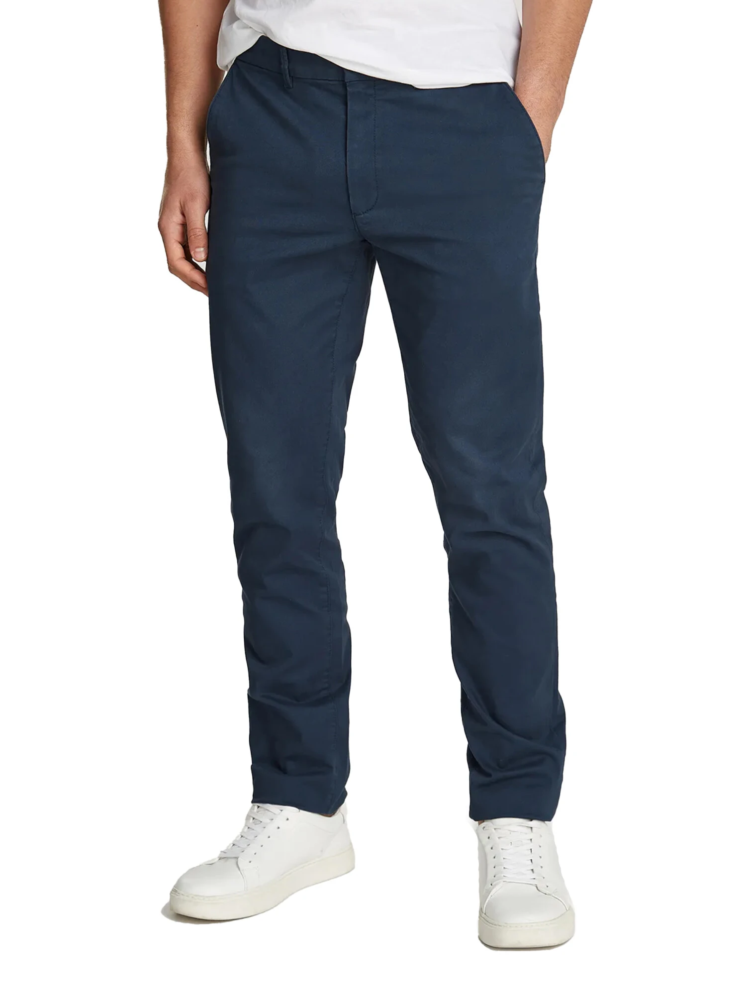 PANTALONI CHINO IN TWILL DI COTONE UOMO NERO