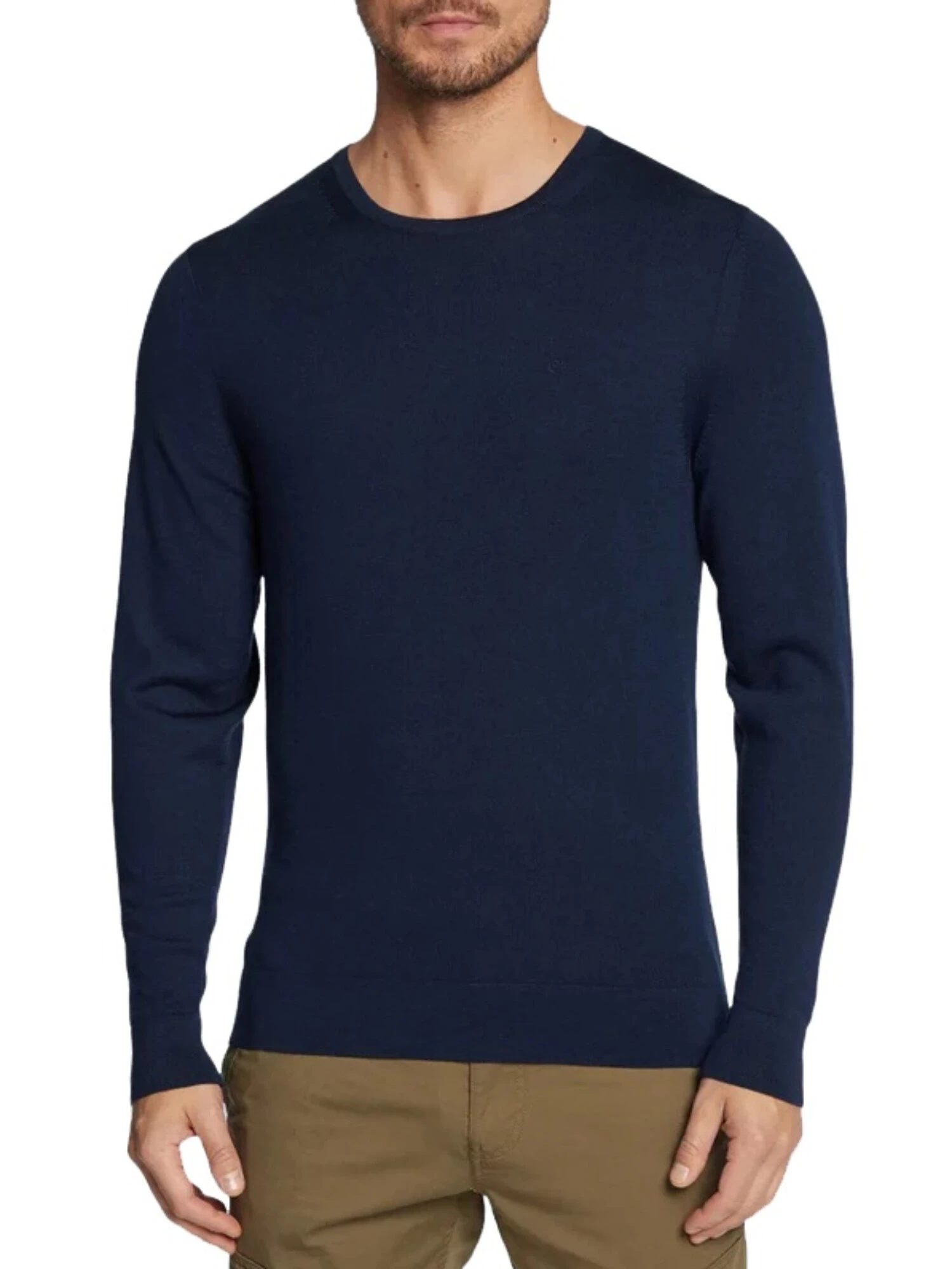 MAGLIA GIROCOLLO IN PURA LANA MERINO UOMO BLU