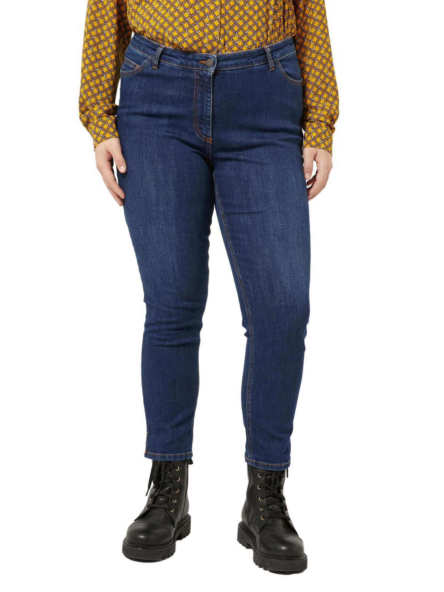 JEANS SKINNY IN DENIM STRETCH IN COTONE DONNA BLU