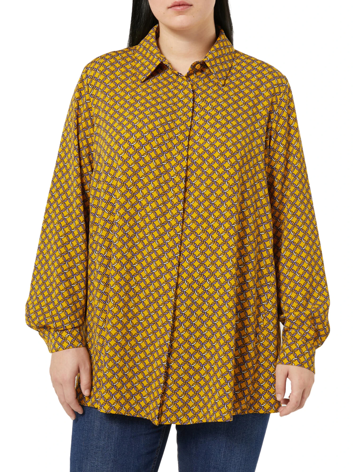 BLUSA CON FANTASIA CATENE DONNA GIALLO