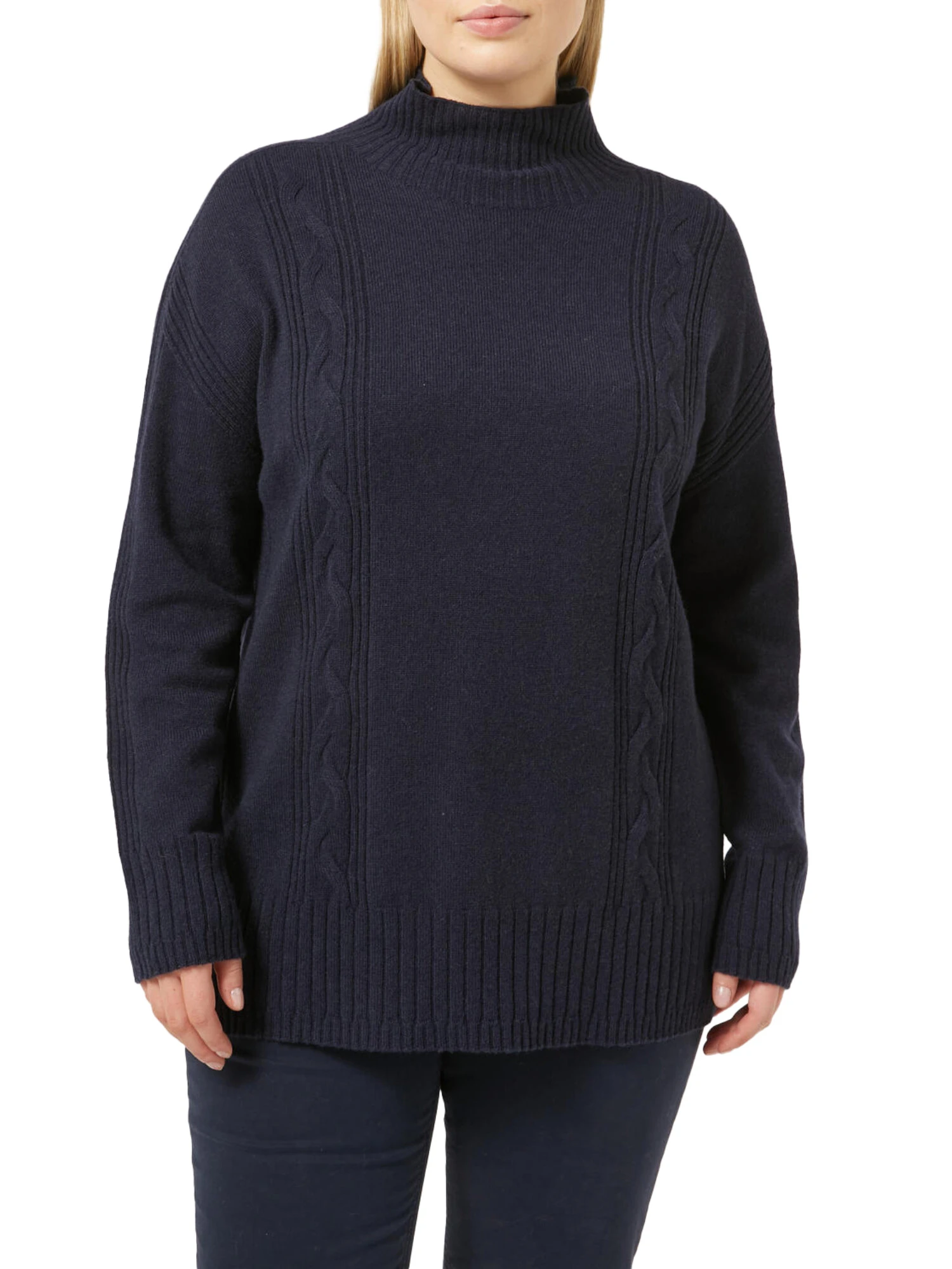 MAGLIA DOLCEVITA MISTO CASHMERE DONNA BLU