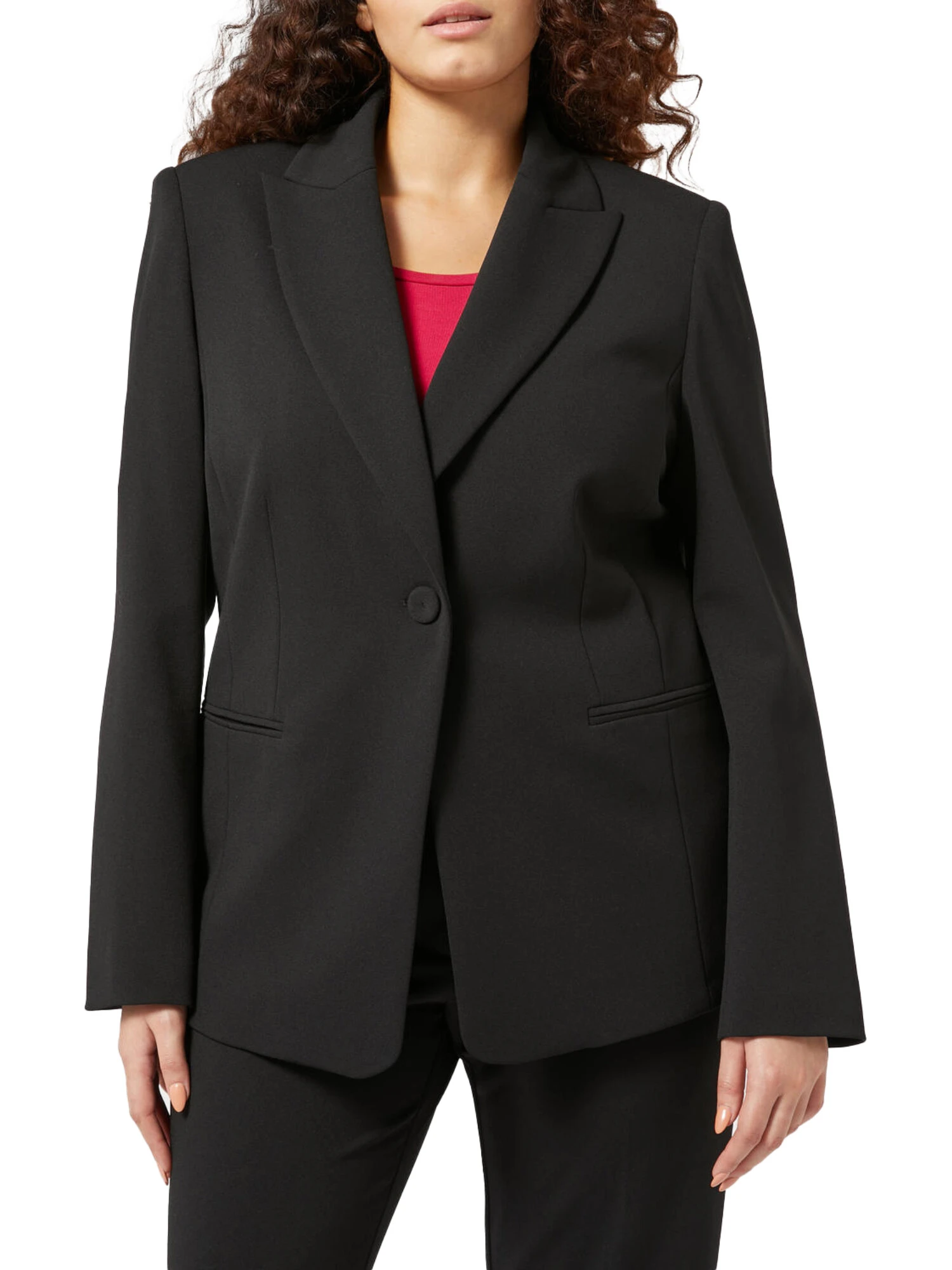 GIACCA BLAZER IN MAGLIA MONOELASTICA DONNA NERO