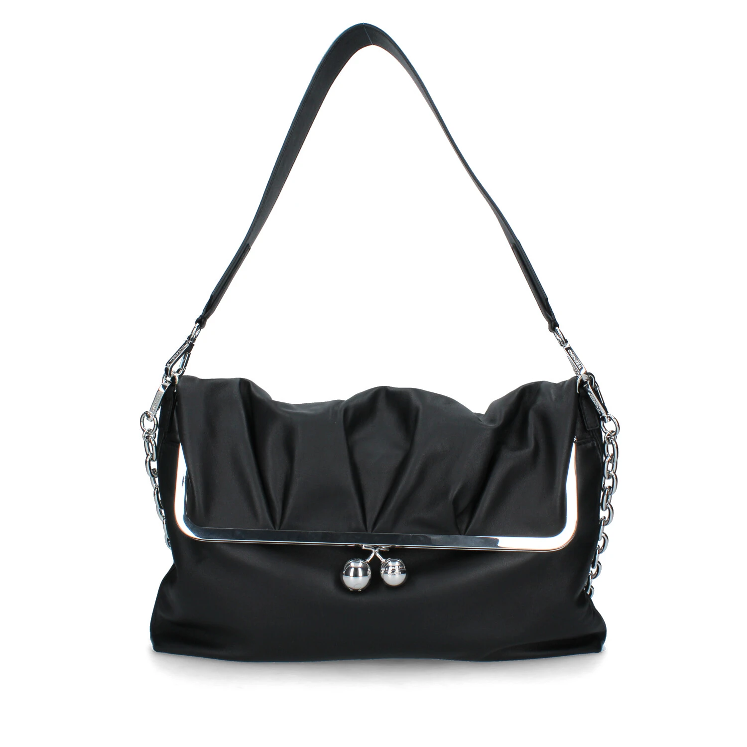 BORSA A SPALLA PASTICCINO SLALOM DONNA NERO