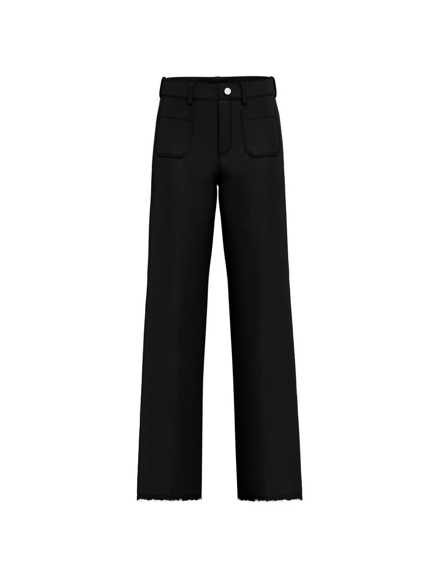 PANTALONI A SIGARETTA IN GABARDINA DI COTONE DONNA NERO