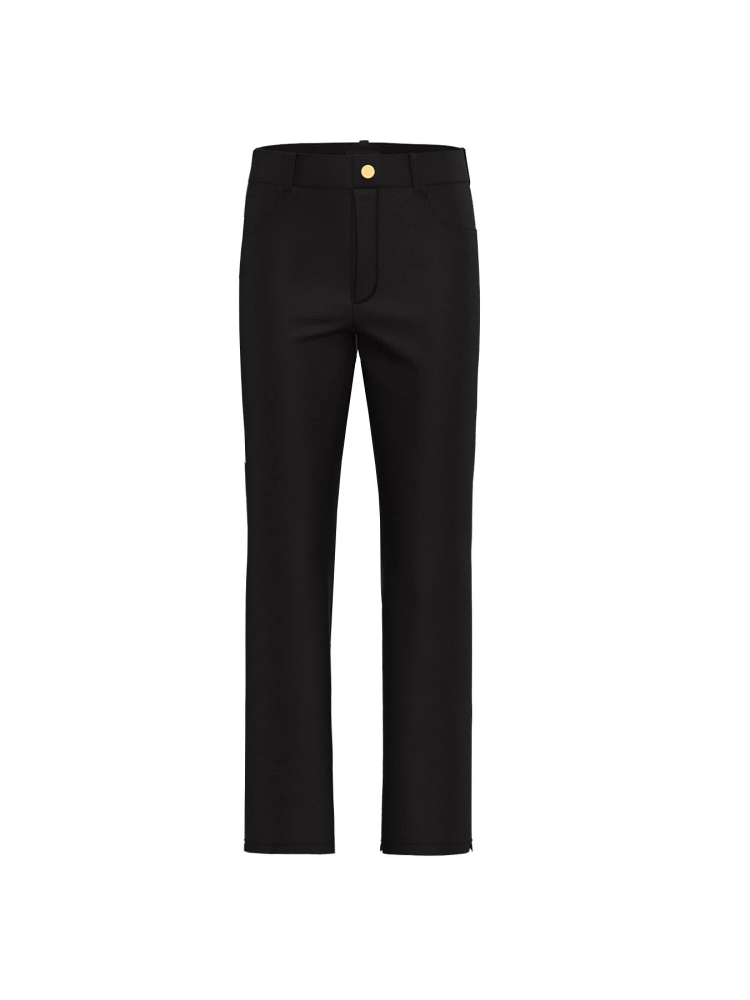 PANTALONI CROPPED IN GABARDINA DI COTONE LINEA FLARE DONNA NERO